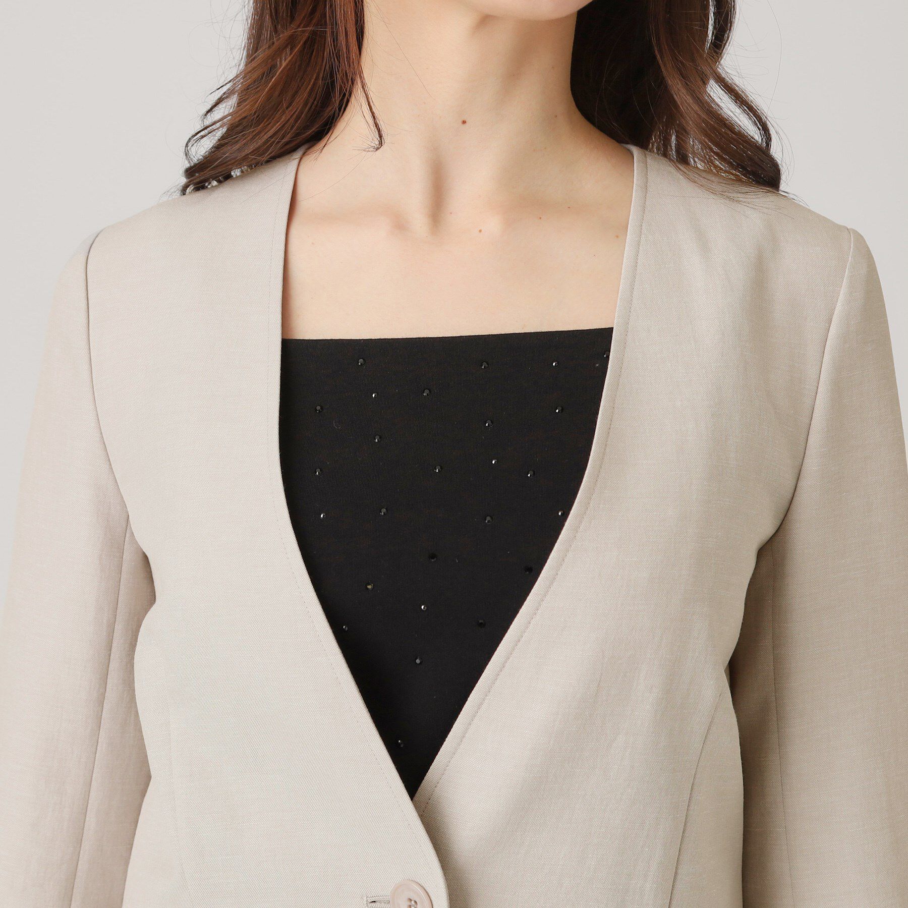 COUP DE CHANCE「【洗える／日本製】ノーカラージャケット」|ノーカラージャケット|