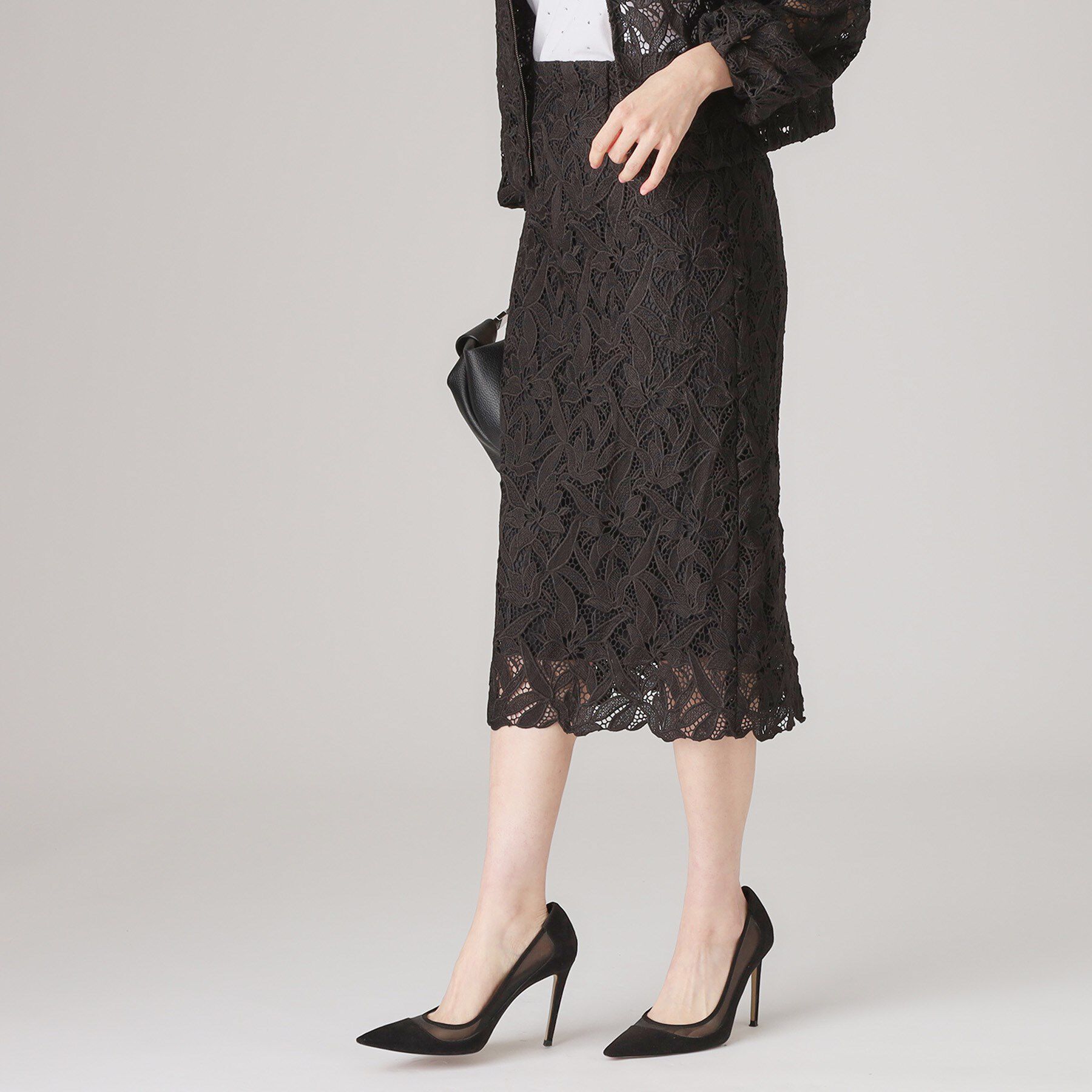 COUP DE CHANCE「【レース／セットアップ可】ストレートシルエットのスカート」|スカート|