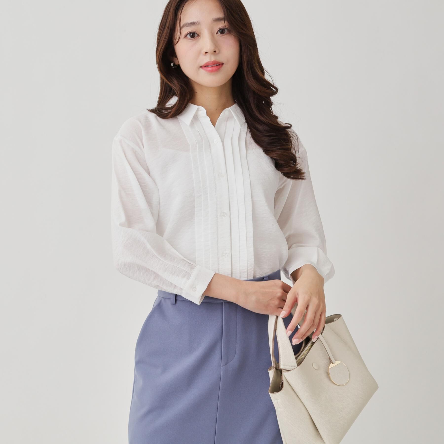 COUP DE CHANCE「【手洗い可】タックデザインブラウス」|シャツ・ブラウス|