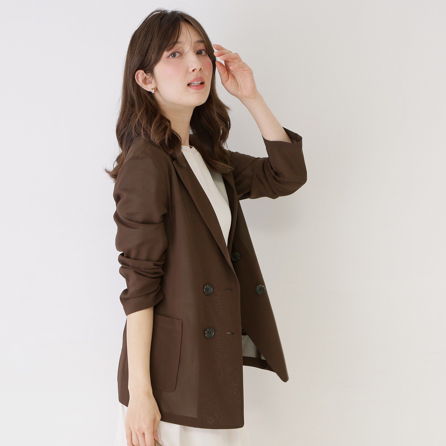 COUP DE CHANCE「【手洗い可／日本製】シアーテーラード ジャケット」|テーラードジャケット|