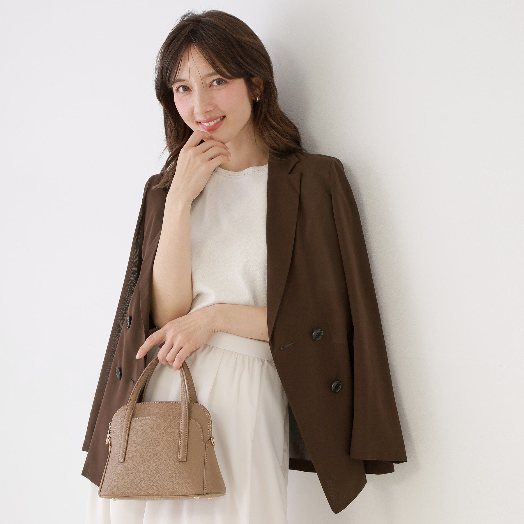 COUP DE CHANCE「【手洗い可／日本製】シアーテーラード ジャケット」|テーラードジャケット|ブラウン(043)