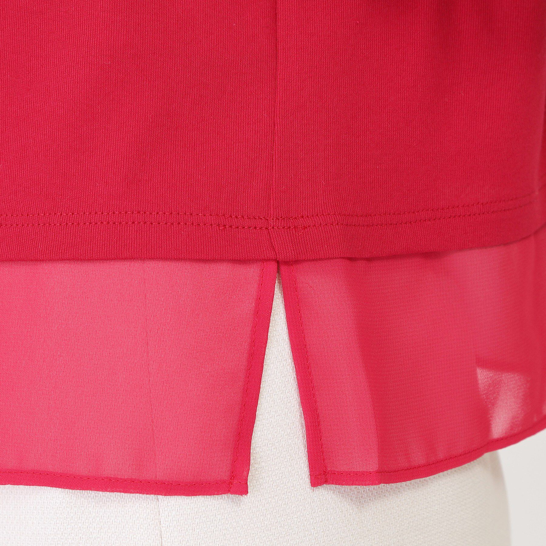 COUP DE CHANCE「【手洗い可／日本製】異素材ドッキングのプルオーバー」|Tシャツ・カットソー|