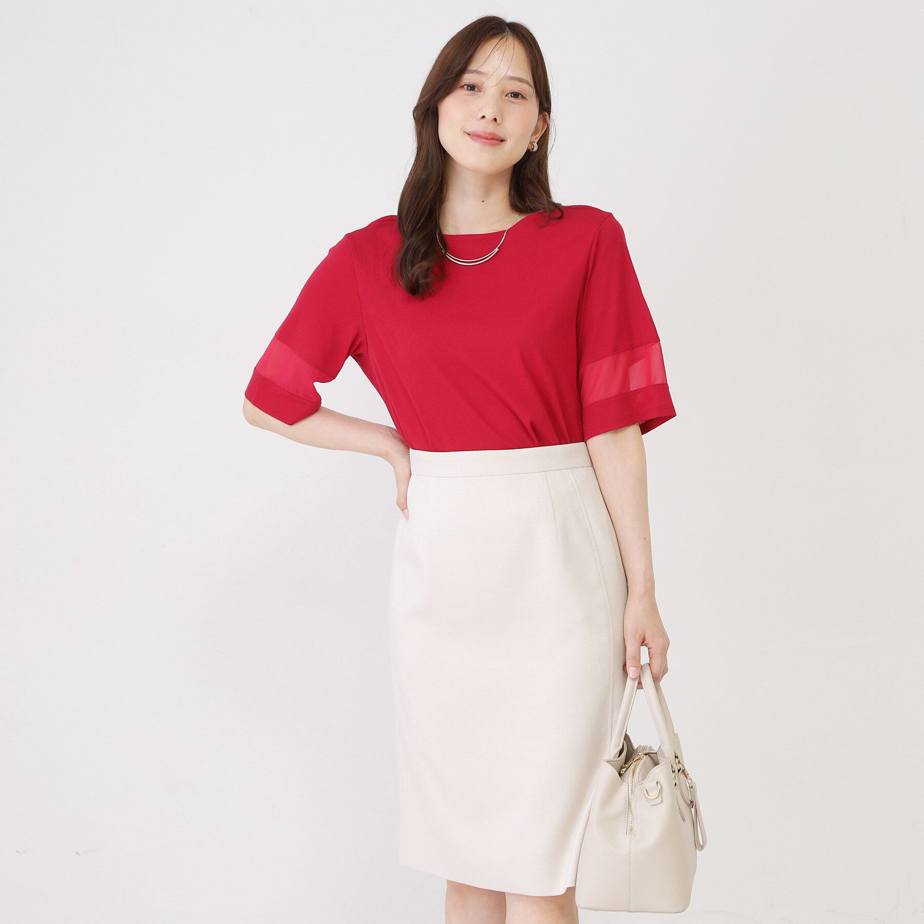 COUP DE CHANCE「【手洗い可／日本製】異素材ドッキングのプルオーバー」|Tシャツ・カットソー|