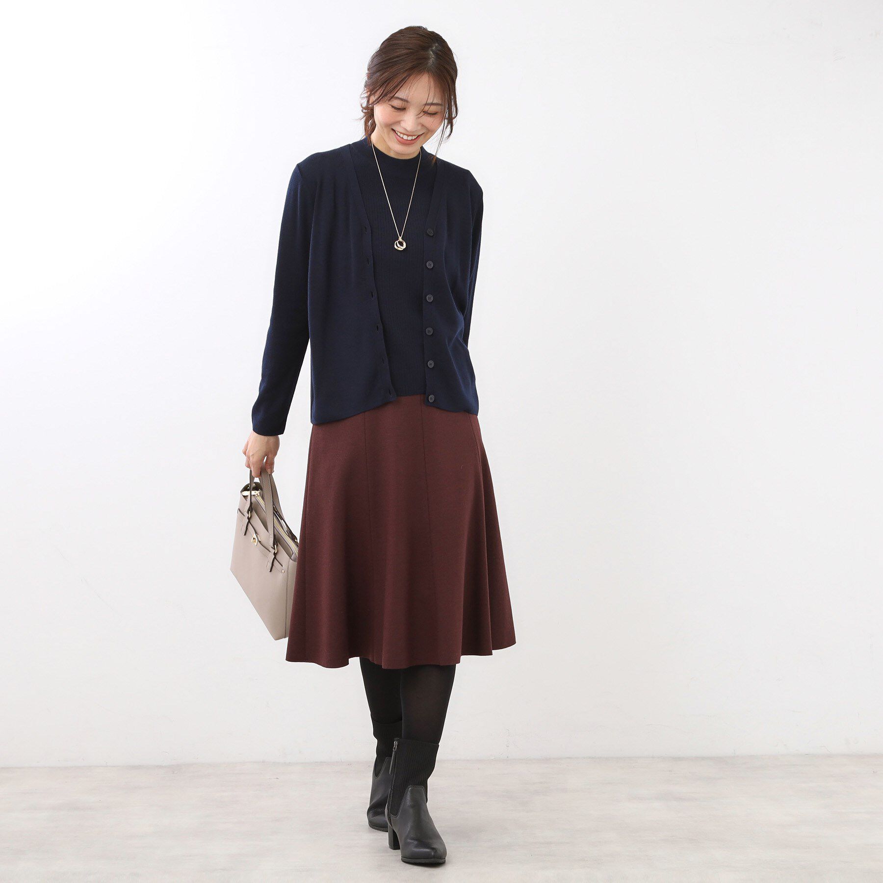 Reflect「【選べる5色／アンサンブル可】Vネックカーディガン」|カーディガン|