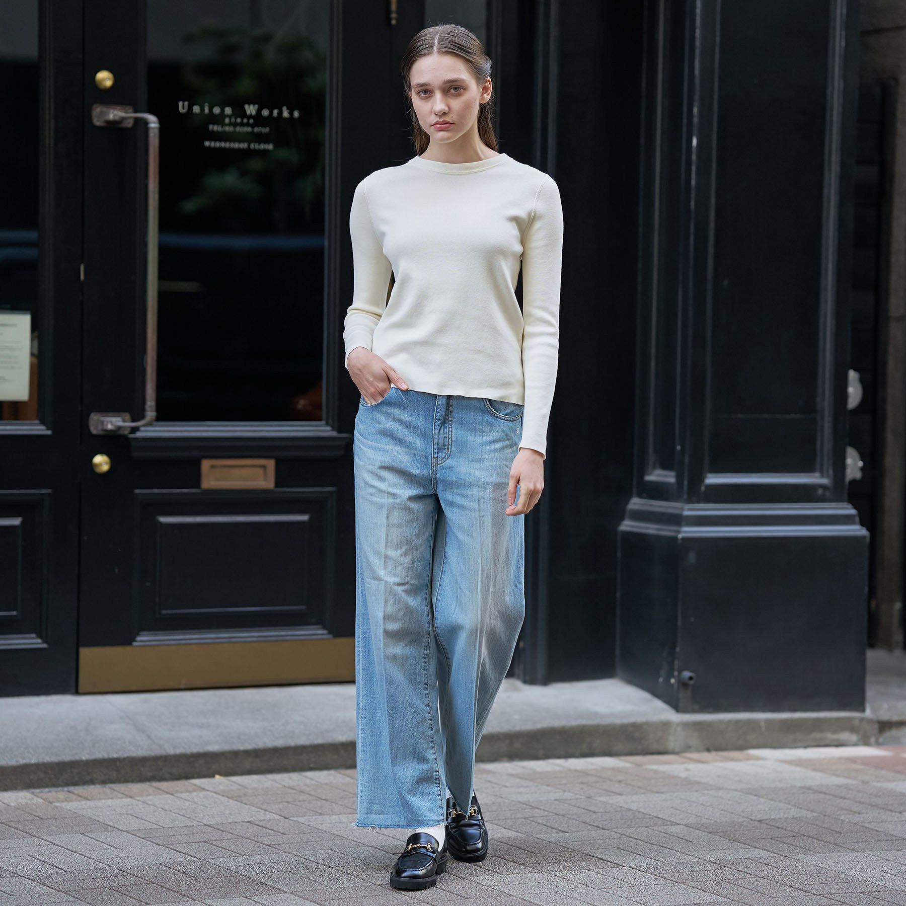 DRESSTERIOR「【ウォッシャブル】コットンフルニードルニット」|ニット・セーター|