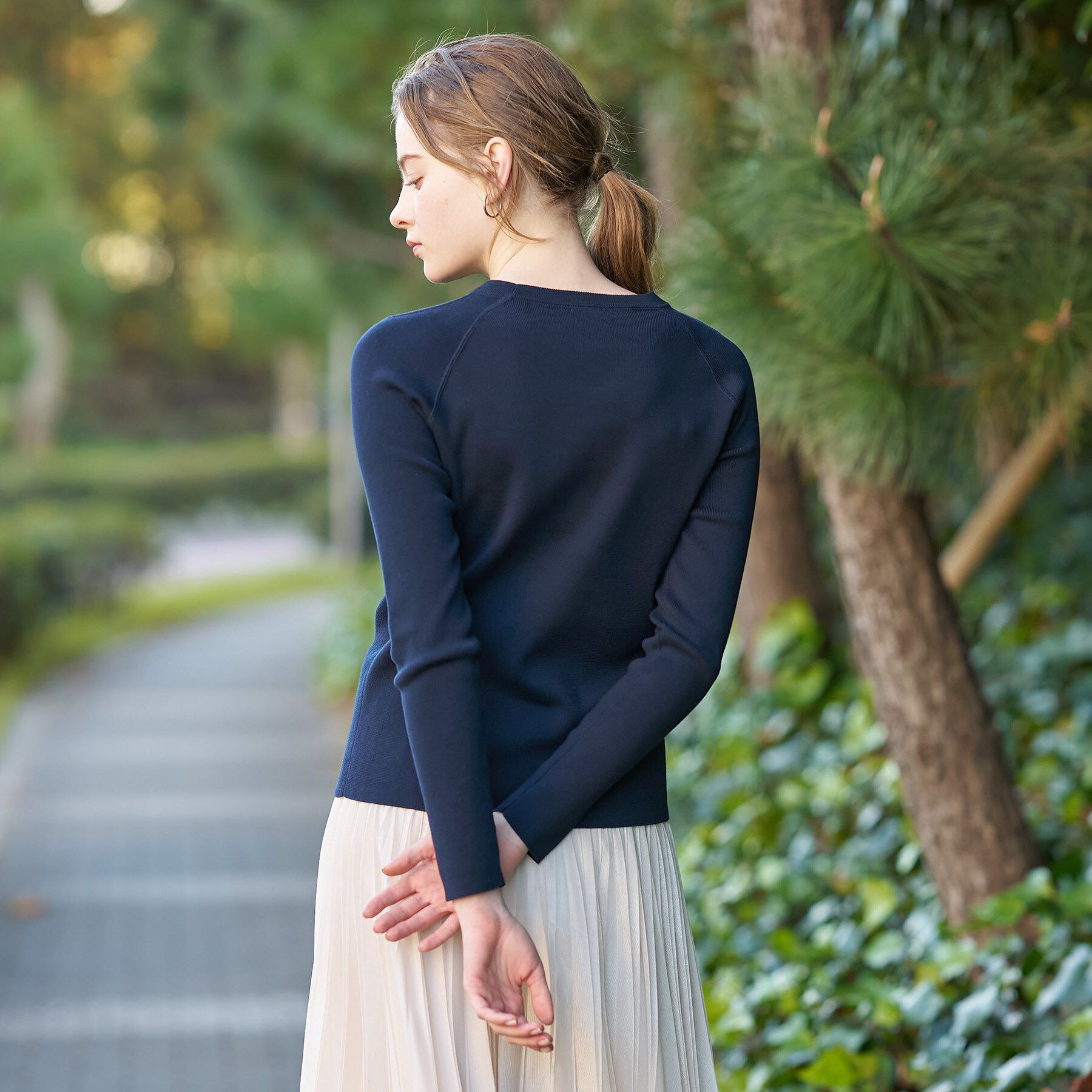 DRESSTERIOR「【ウォッシャブル】コットンフルニードルニット」|ニット・セーター|