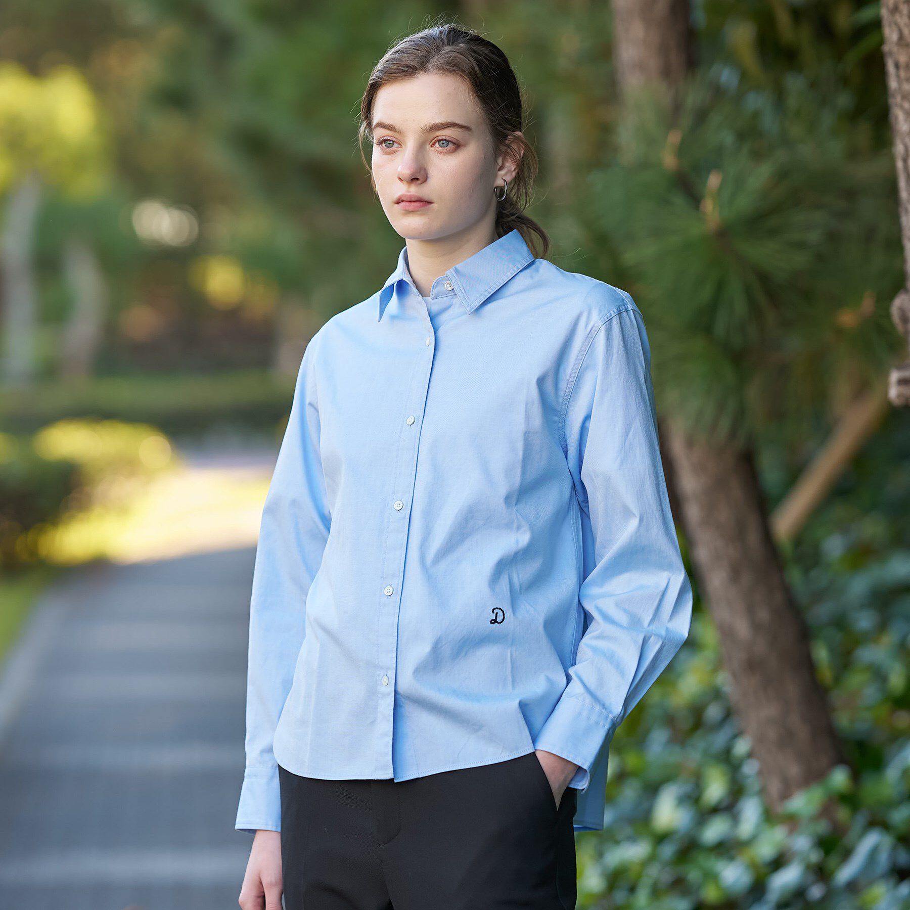 DRESSTERIOR「【春カラー/通勤/ウォッシャブル】オックスフォードシャツ」|シャツ・ブラウス|ブルー(091)