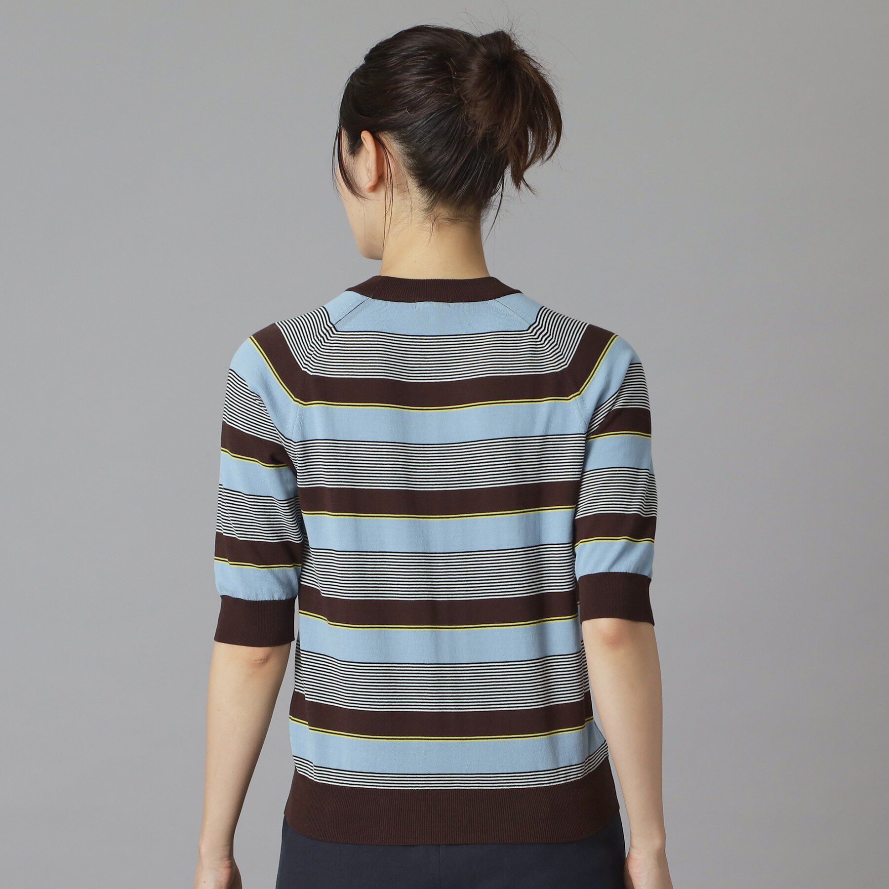 DRESSTERIOR「【otonaMUSE5月号掲載】コットンシルクマルチボーダーニット」|ニット・セーター|