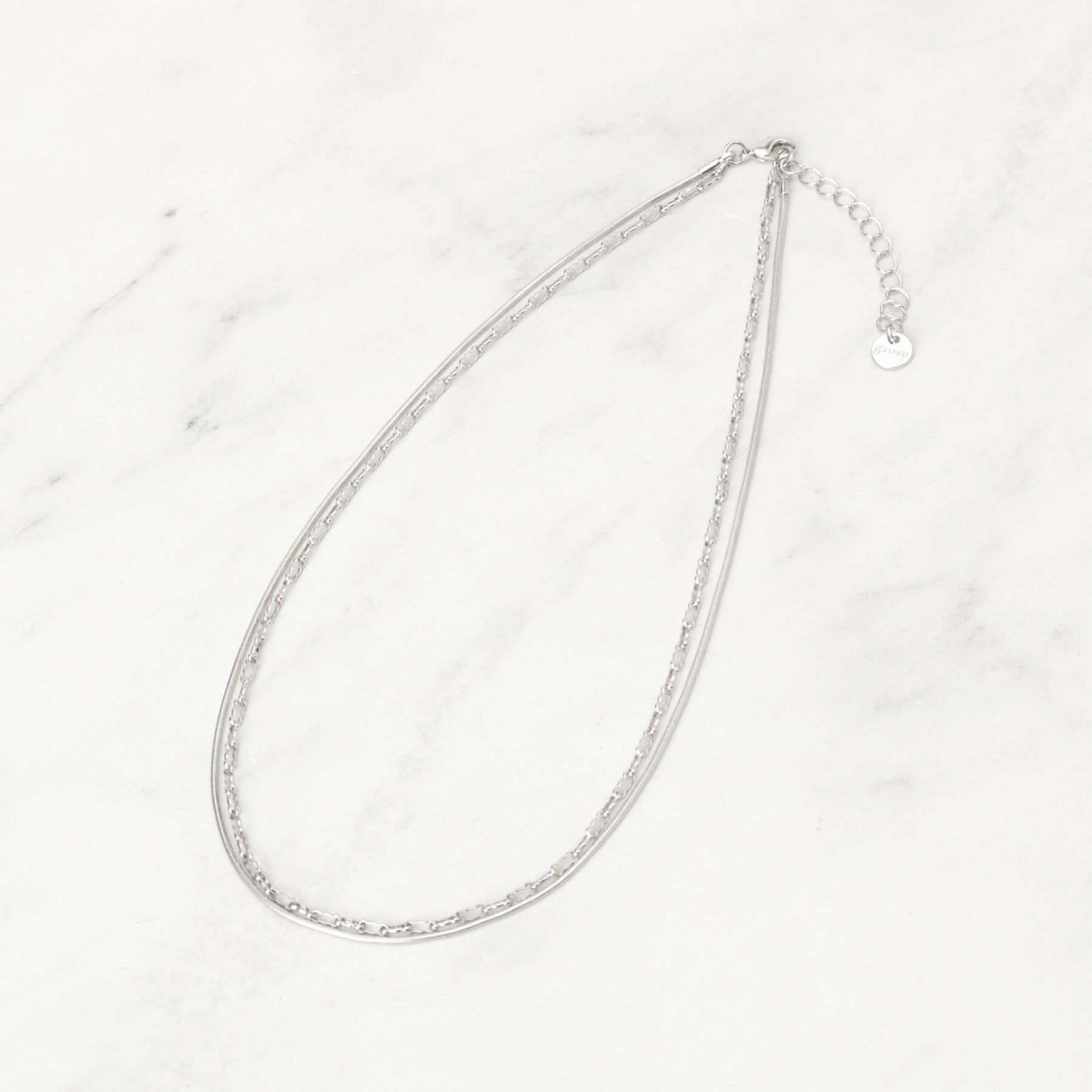 grove「デザインチェーン2連ネックレス」|ネックレス|シルバー(006)