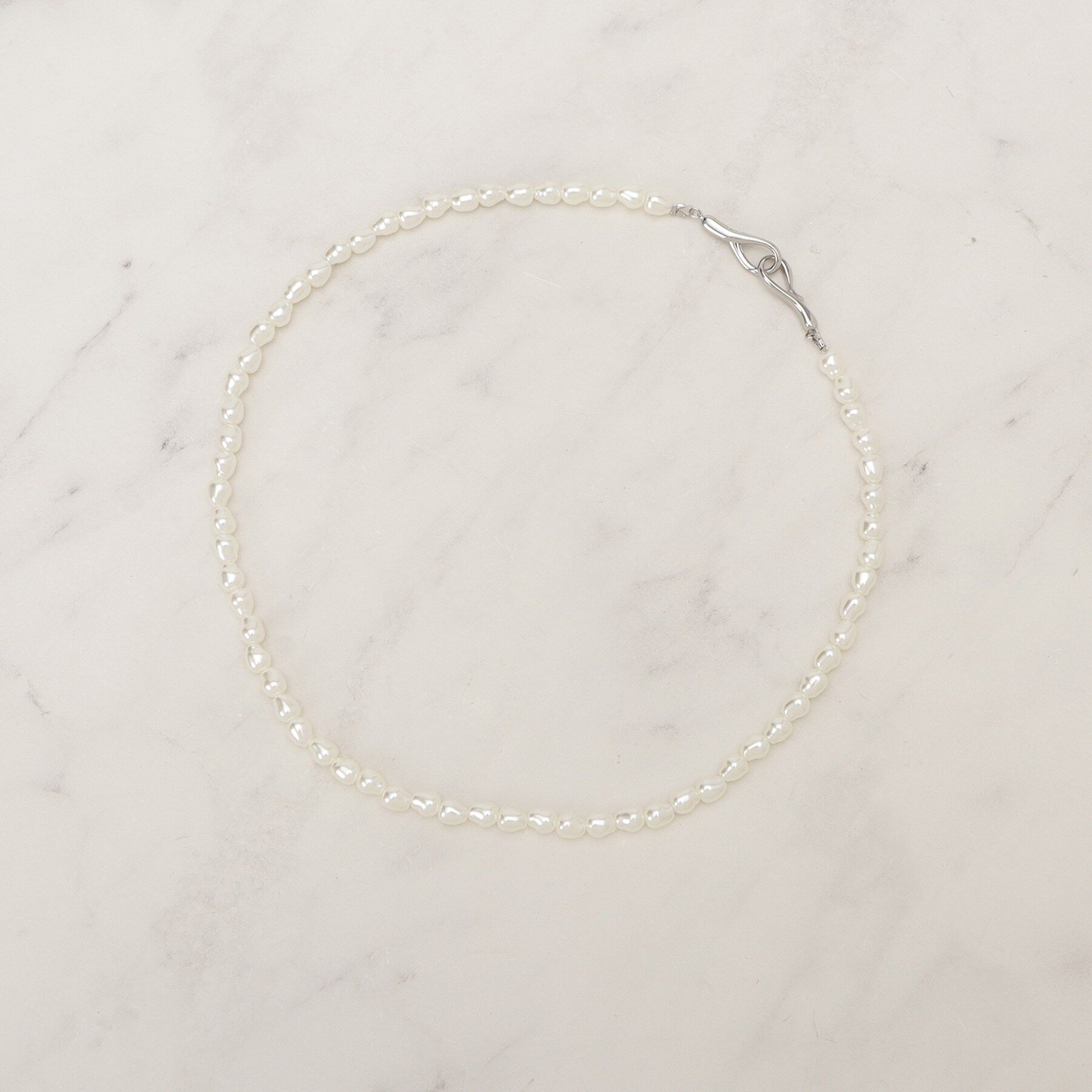 grove「バロックパール調メタルクラスプネックレス」|ネックレス|