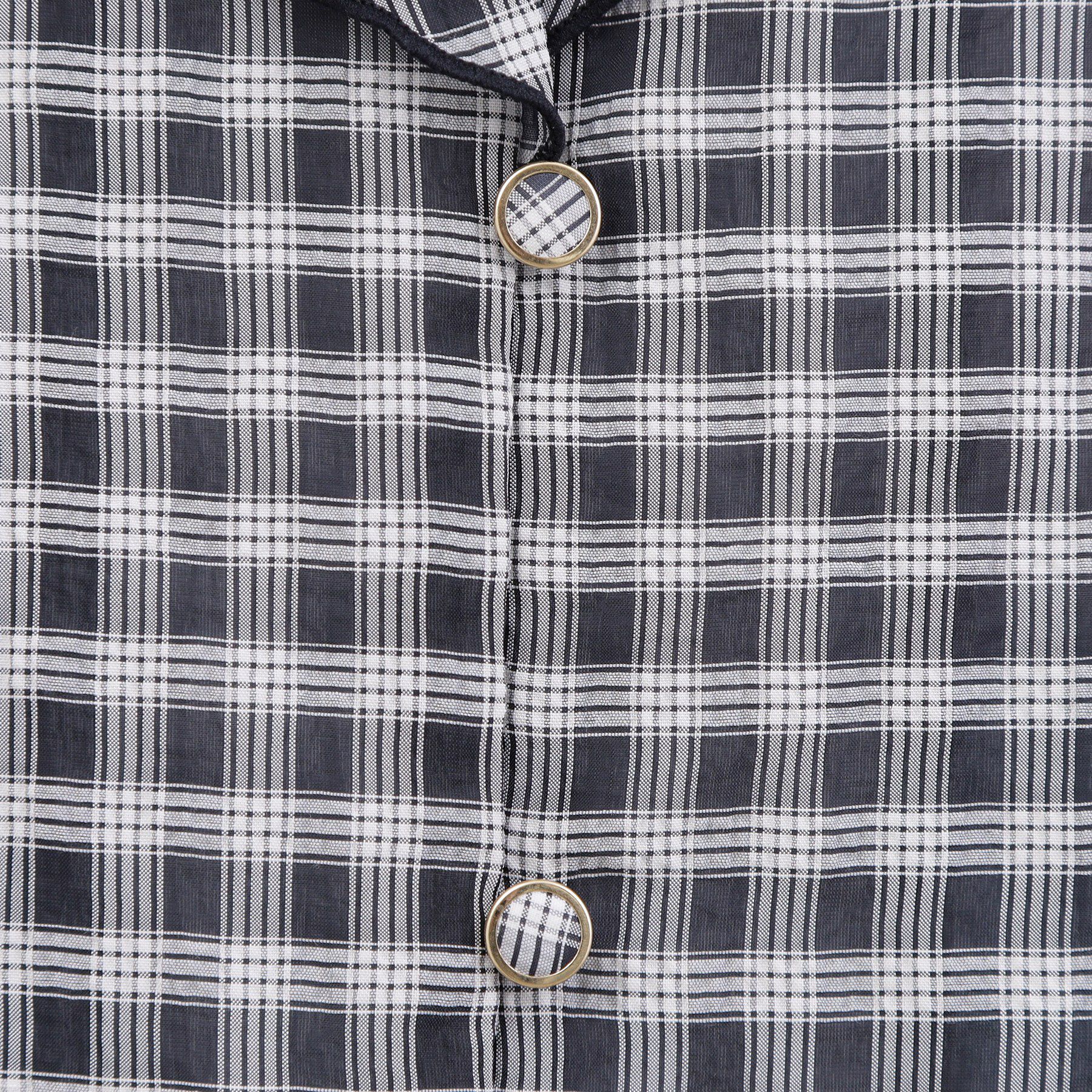 grove「大人の華やぎチェックフリルブラウス」|シャツ・ブラウス|