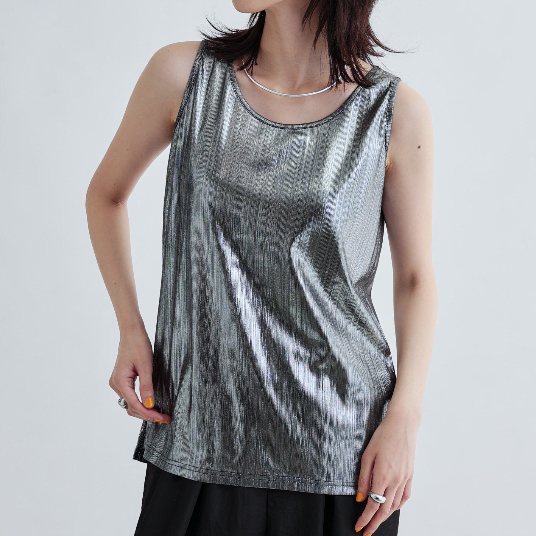 GALLEST「【再入荷】箔プリントタンクトップ」|キャミソール|