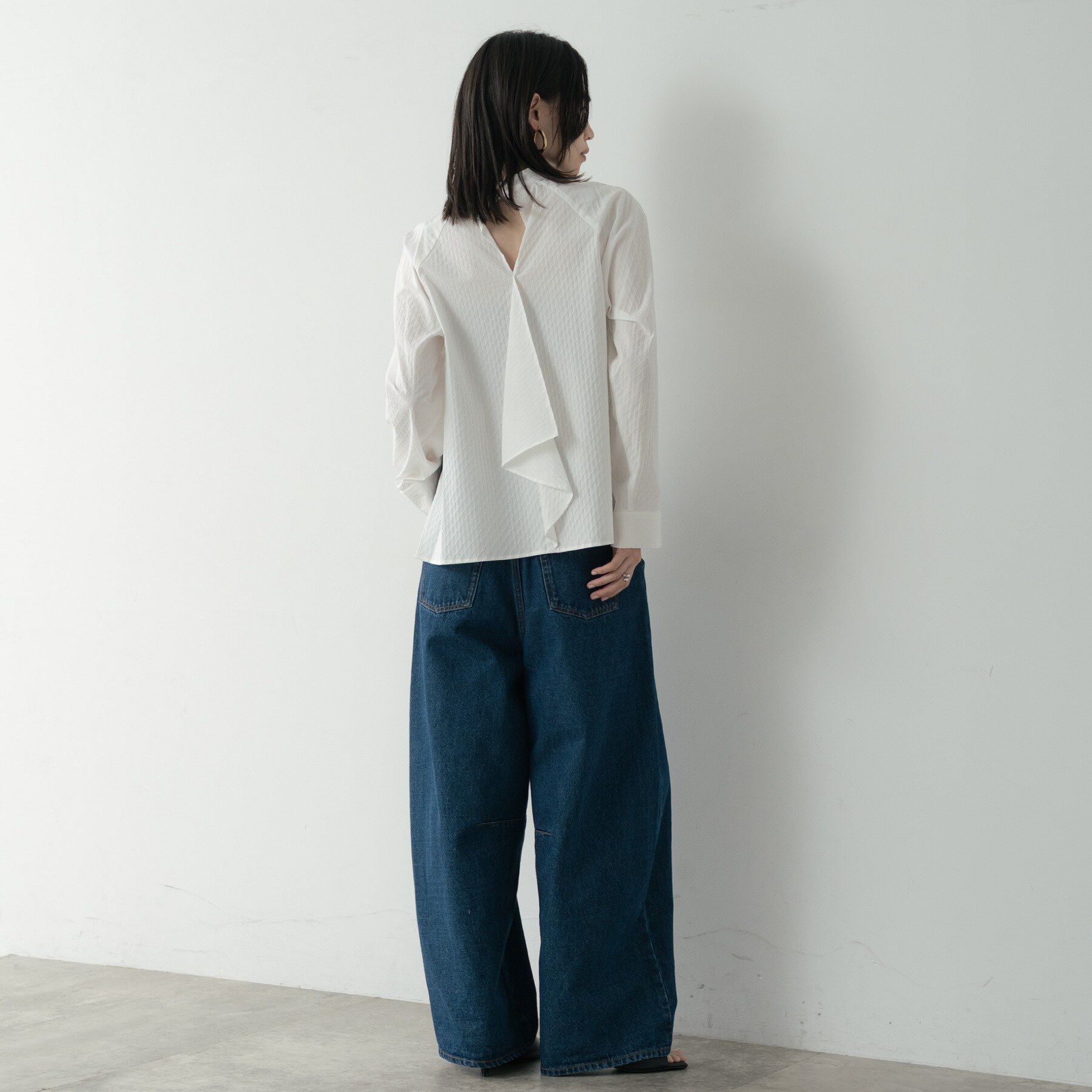 GALLEST「フィッシュテールスタンドネックシャツ」|シャツ・ブラウス|