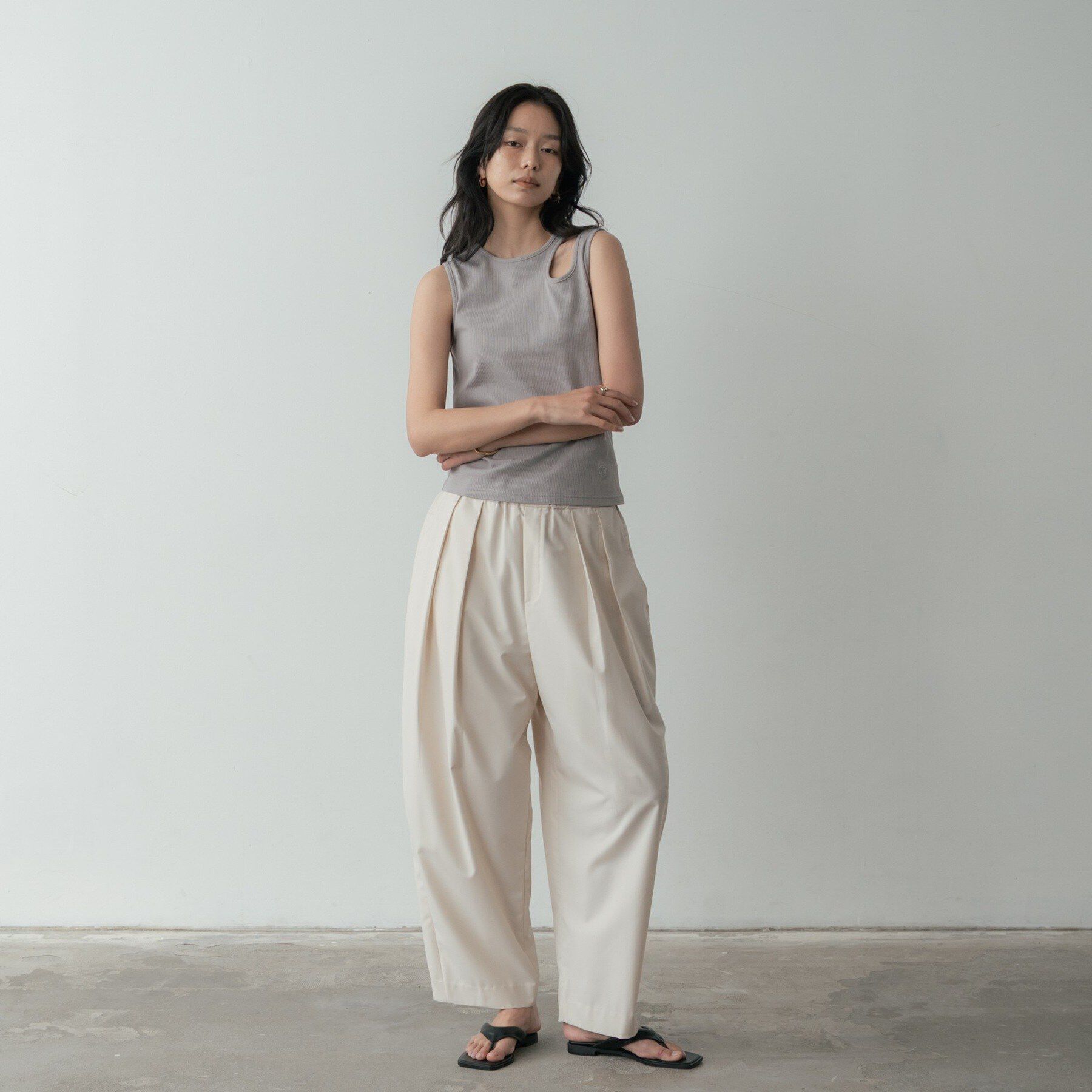 GALLEST「アシメリブタンクトップ」|キャミソール|