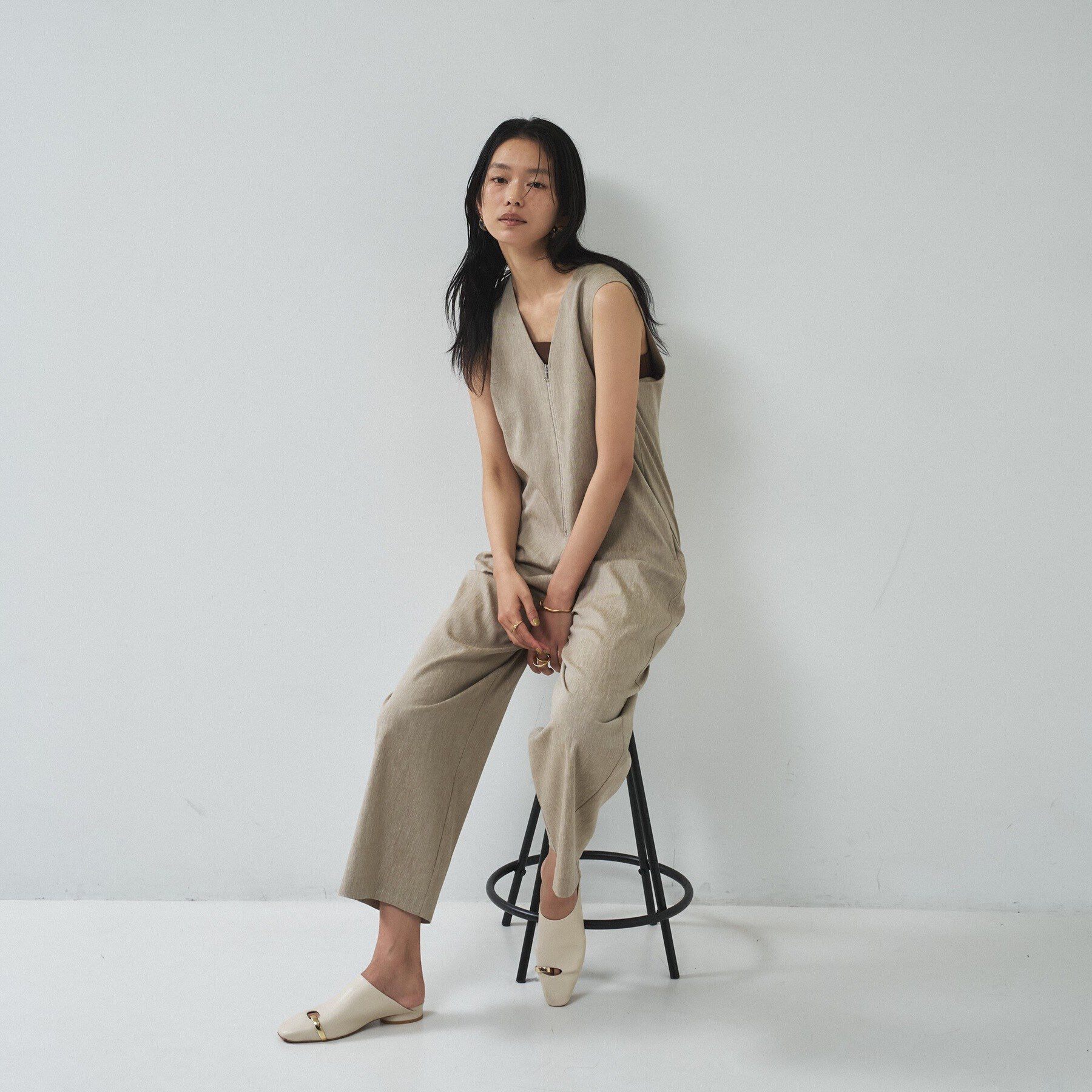 GALLEST「リネン混シアーサロペット」|オールインワン|