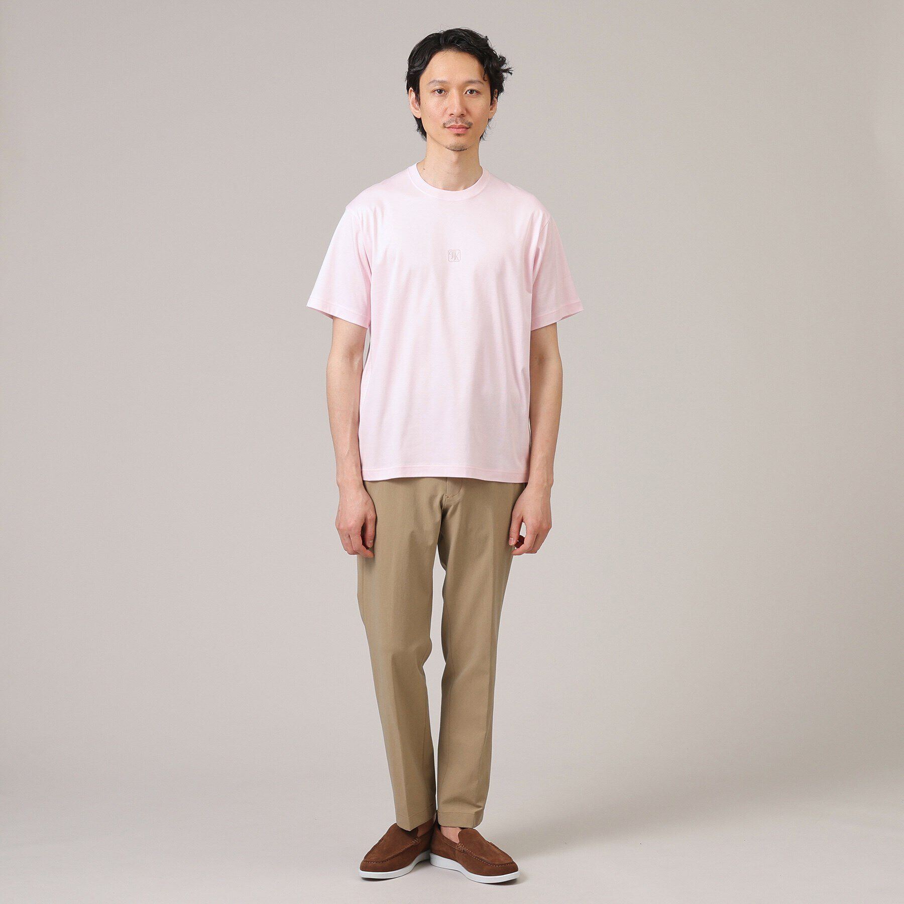 TAKEO KIKUCHI「【刺繍ロゴT】スムース ワンポイント Tシャツ」|Tシャツ・カットソー|