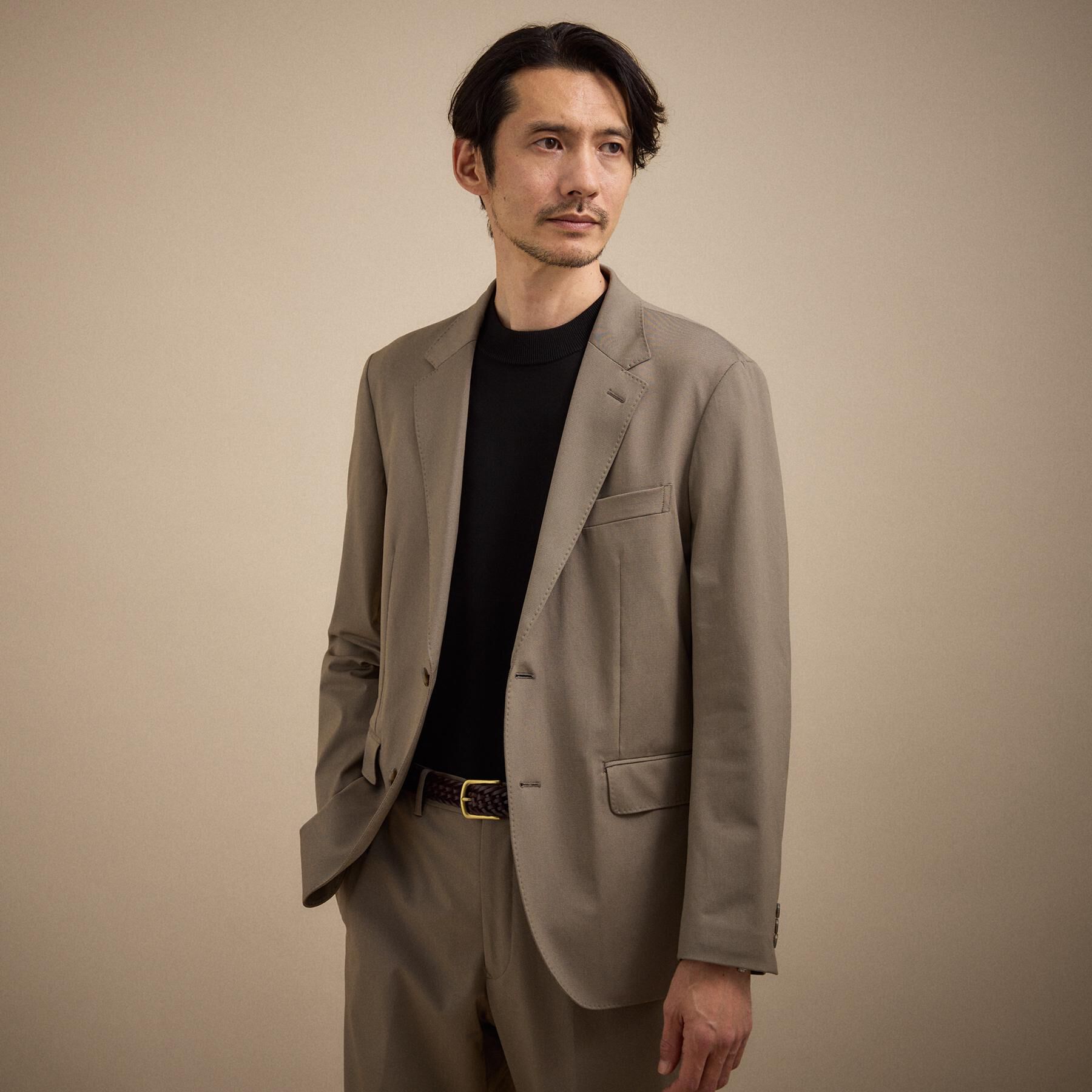 TAKEO KIKUCHI「【360&deg;ストレッチ/軽量】None Of Stress ライト ジャケット（セットアップ対応）」|テーラードジャケット|ベージュ(053)