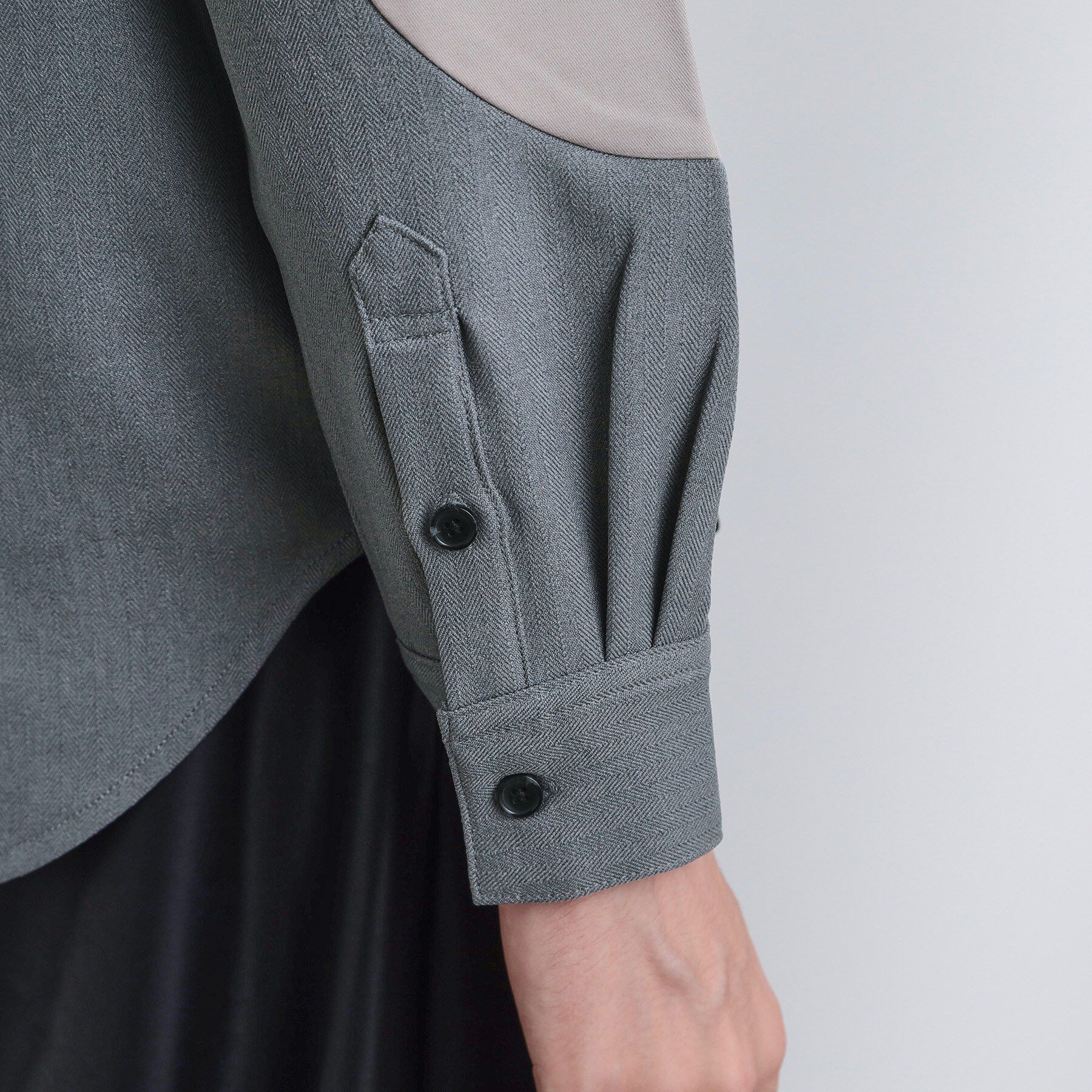 tk.TAKEO KIKUCHI「ヘリンボーンカーブスイッチシャツ」|シャツ・ブラウス|