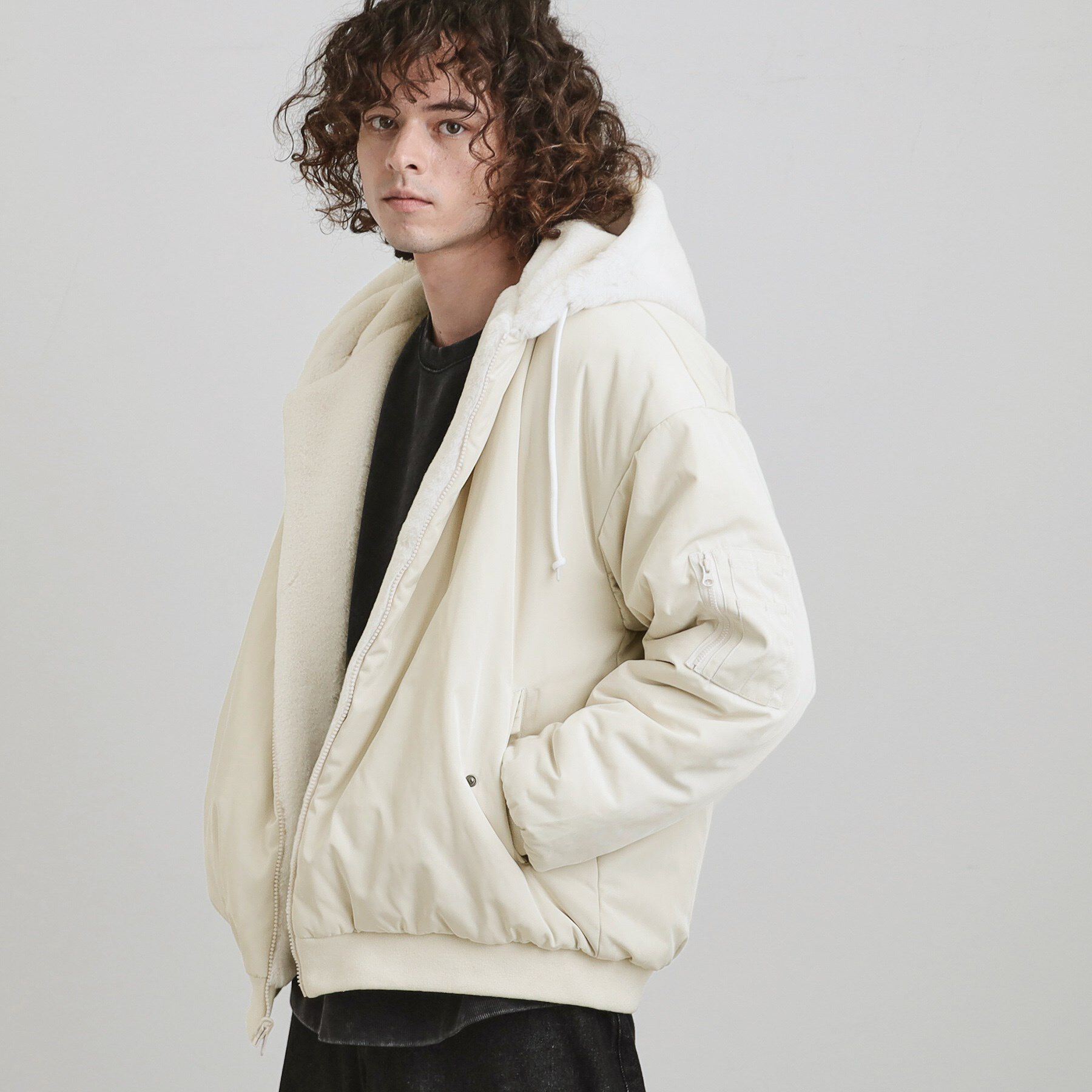 tk.TAKEO KIKUCHI「【2WAY】リバーシブルMA1＆フェイクファーブルゾン」|ブルゾン・スタジャン|