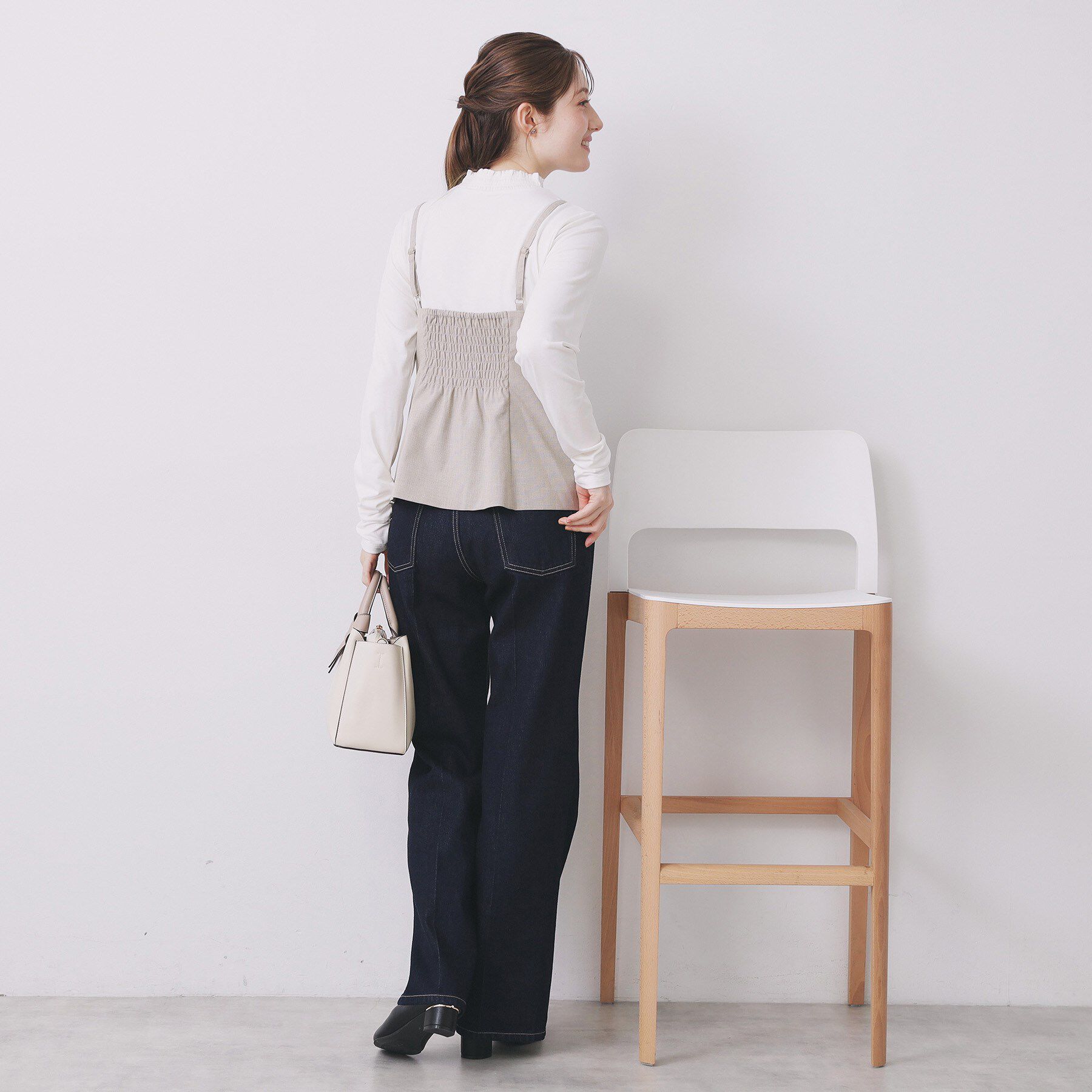 index「ウールライクストレッチキャミビスチェ/セットアップ対応【洗濯機OK】」|キャミソール|