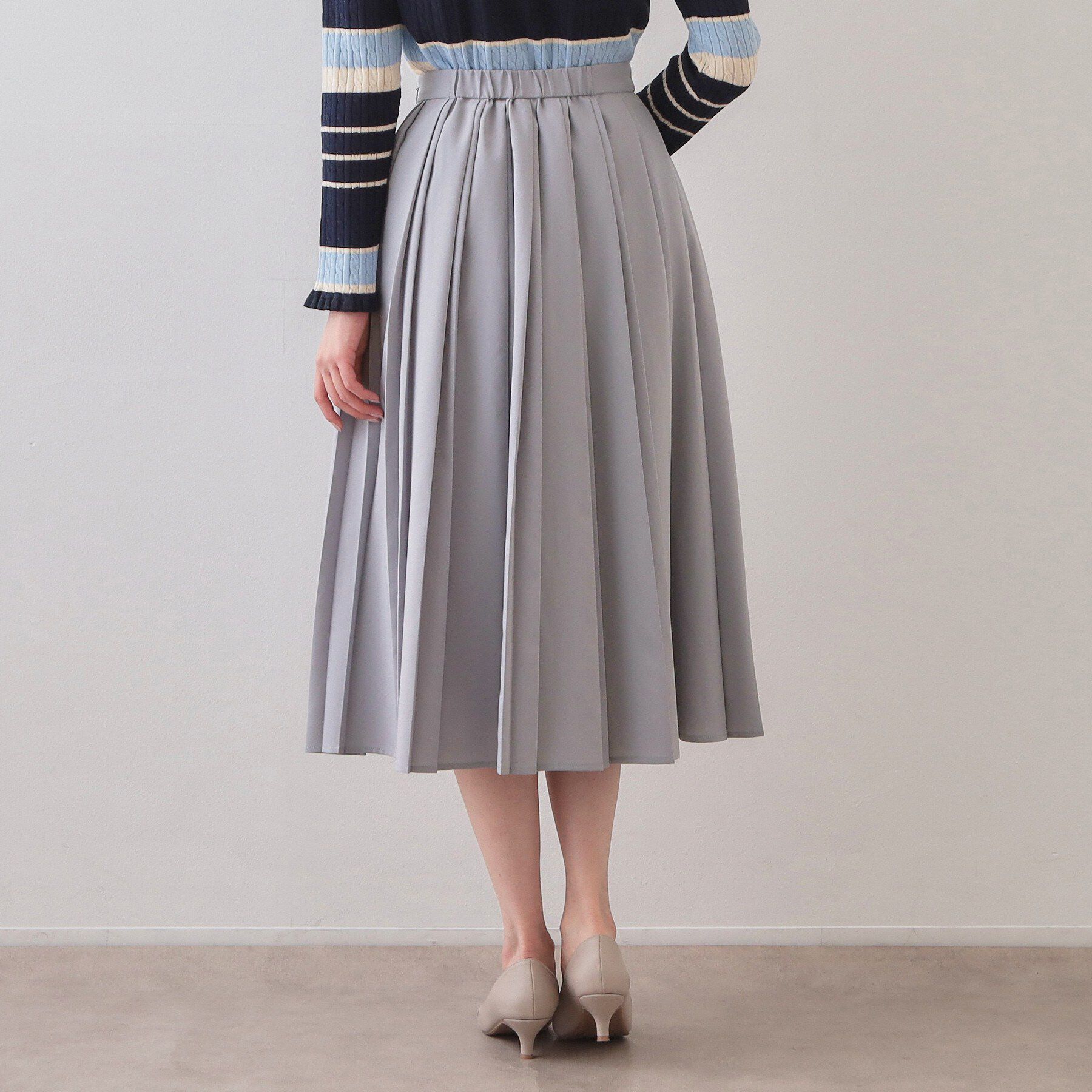 index「ビット付きダブルプリーツスカート【洗濯機OK/イージーアイロン】」|スカート|