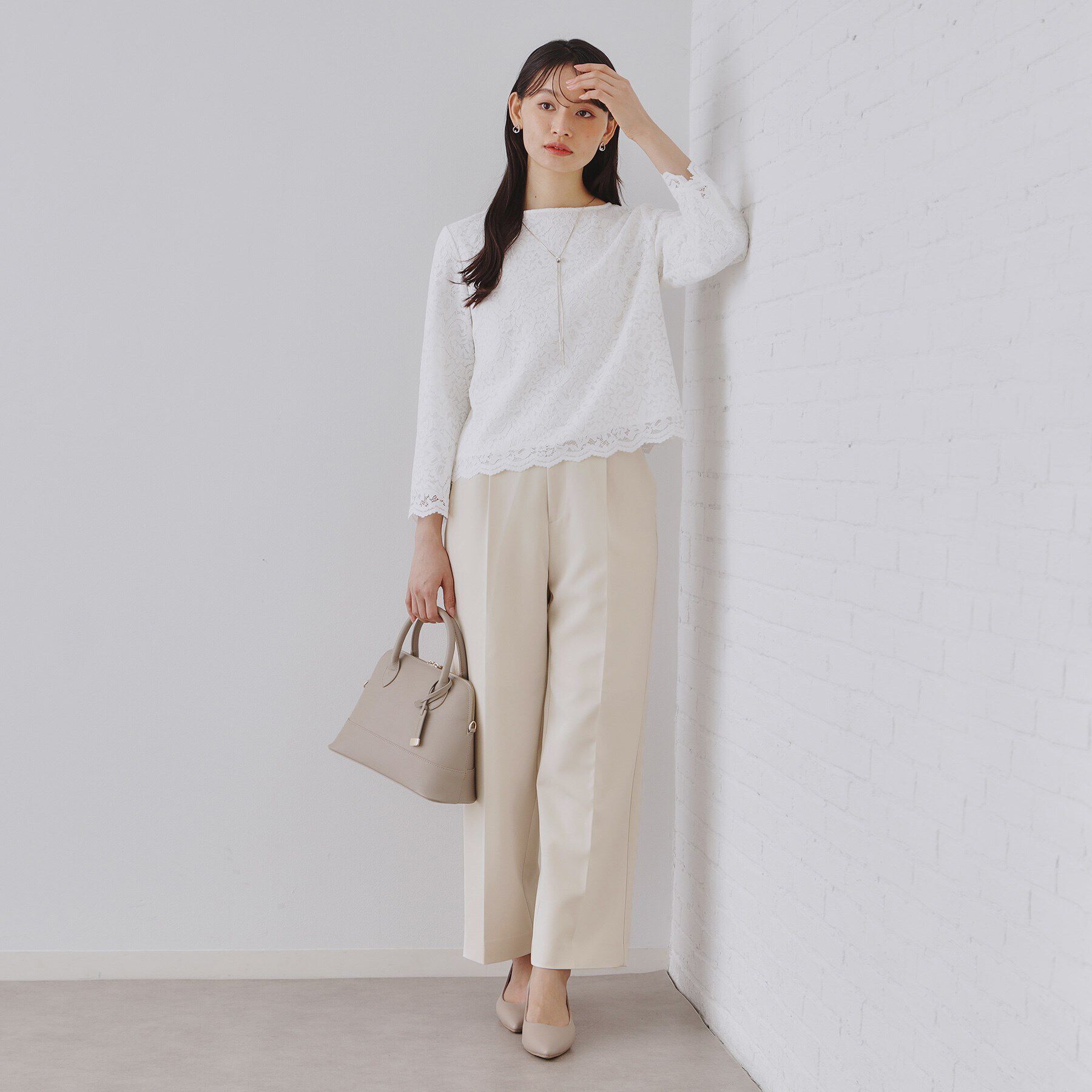 OPAQUE.CLIP「《通勤/セットアップ対応》ワイドパンツ/ダブルクロス【洗濯機洗い可】」|その他|