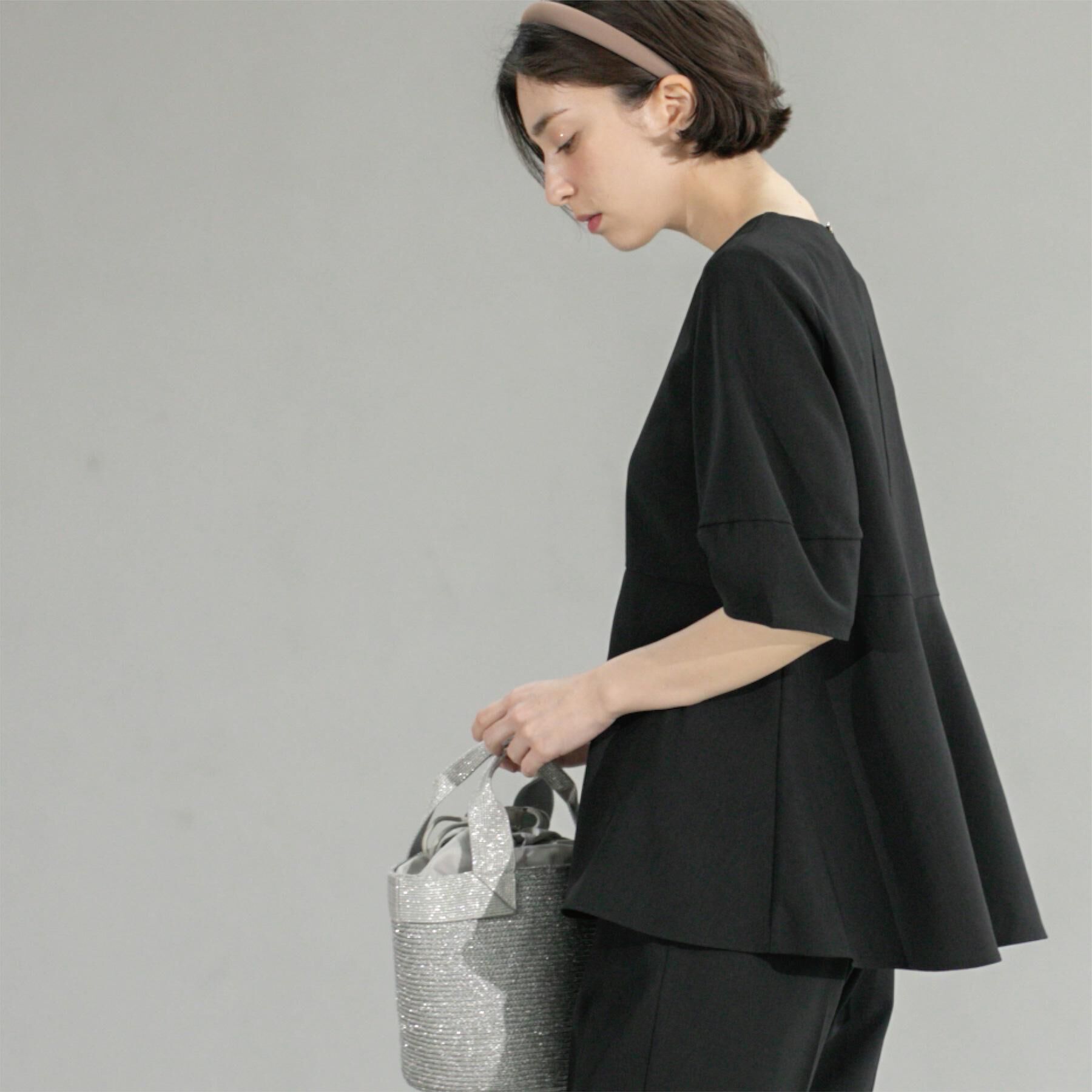 OPAQUE.CLIP「《6色展開》ストレッチペプラムブラウス/セットアップ対応【洗濯機洗い可/防シワ】」|シャツ・ブラウス|