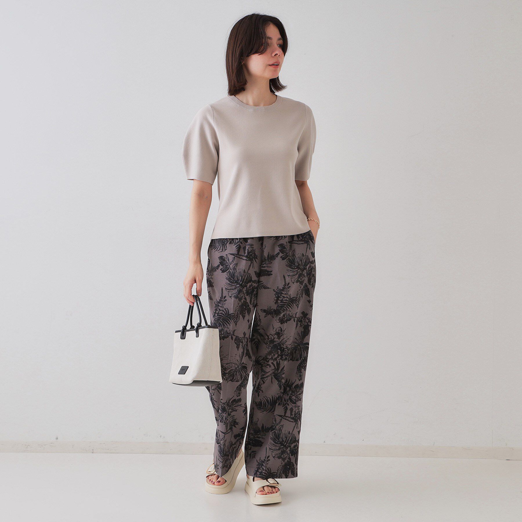 OPAQUE.CLIP「カーブスリーブニット【UV/洗濯機洗い可】」|ニット・セーター|