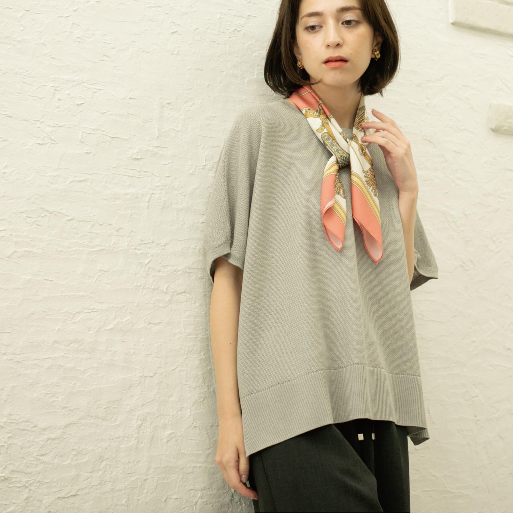 OPAQUE.CLIP「《5色展開/S-LLサイズ》リラクシーメッシュニット【洗濯機洗い可】」|ニット・セーター|