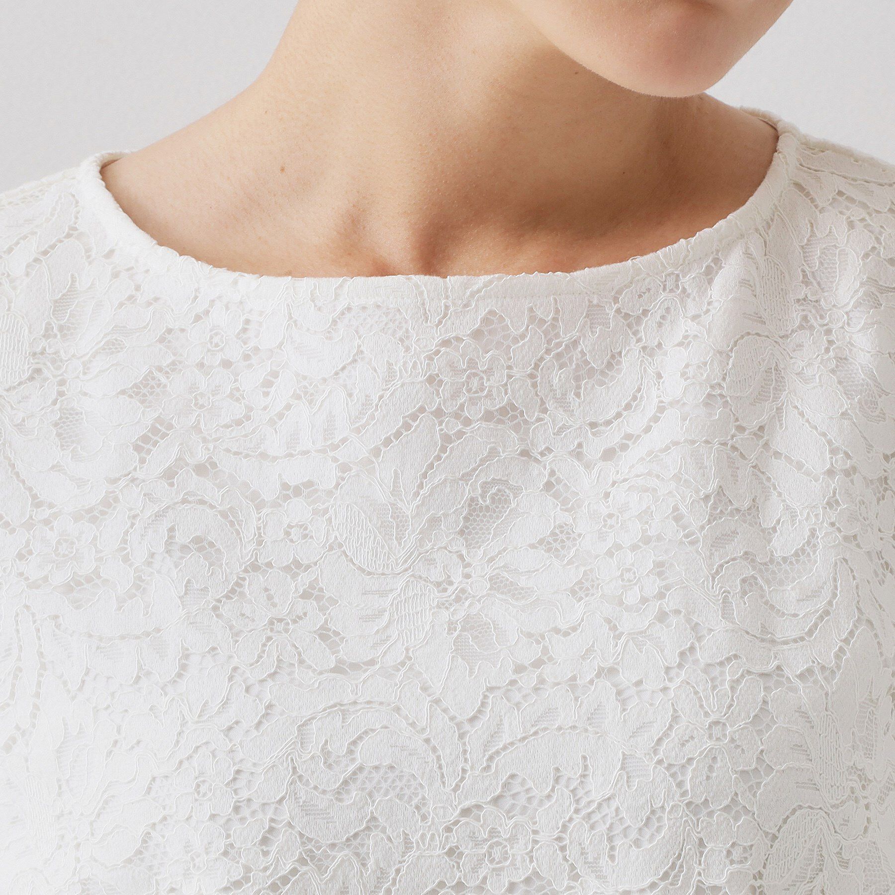 OPAQUE.CLIP「《通勤対応》 レースブラウス【洗濯機OK】」|シャツ・ブラウス|