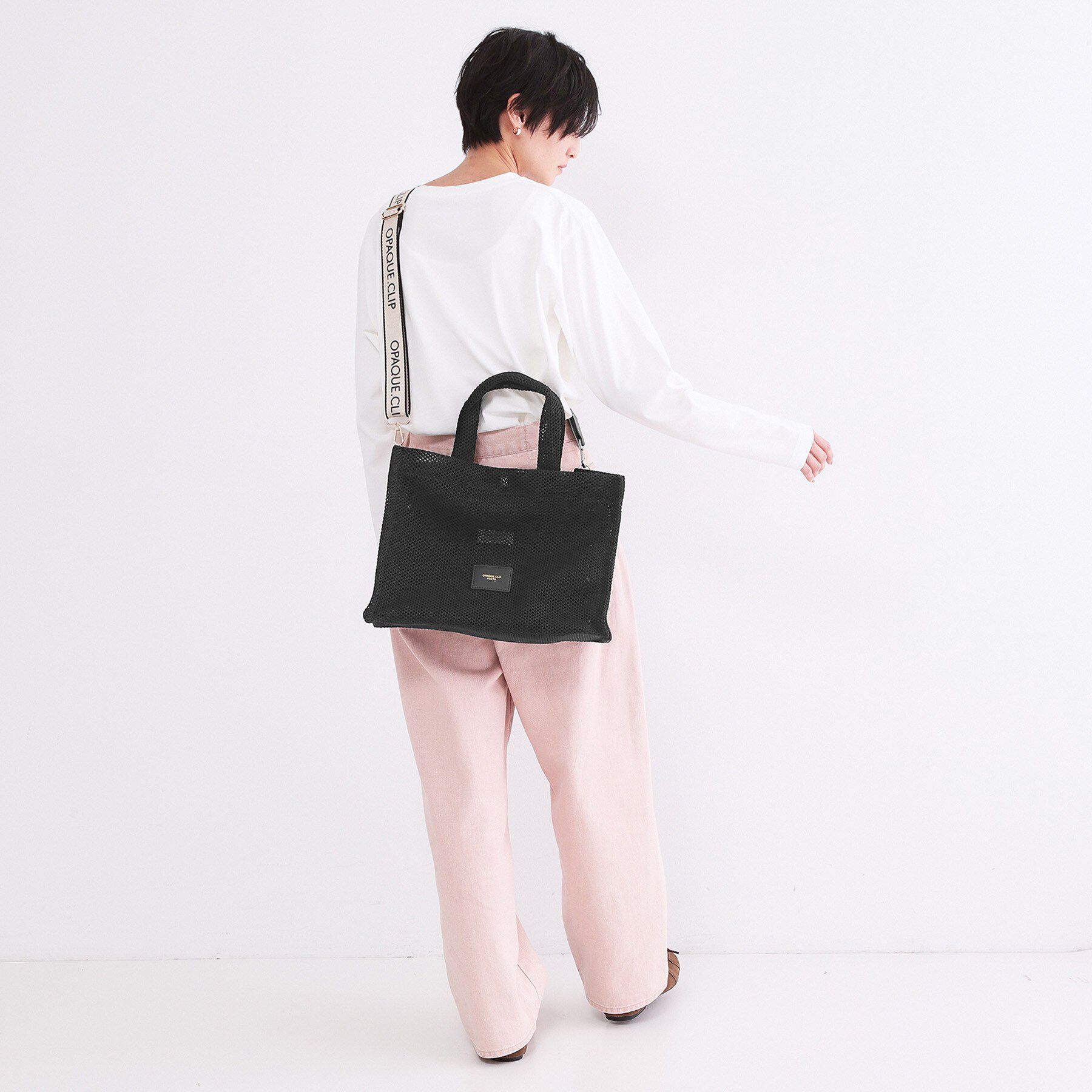 OPAQUE.CLIP「メッシュスクエアトートバッグ【2WAY／A4サイズ対応】」|トートバッグ|