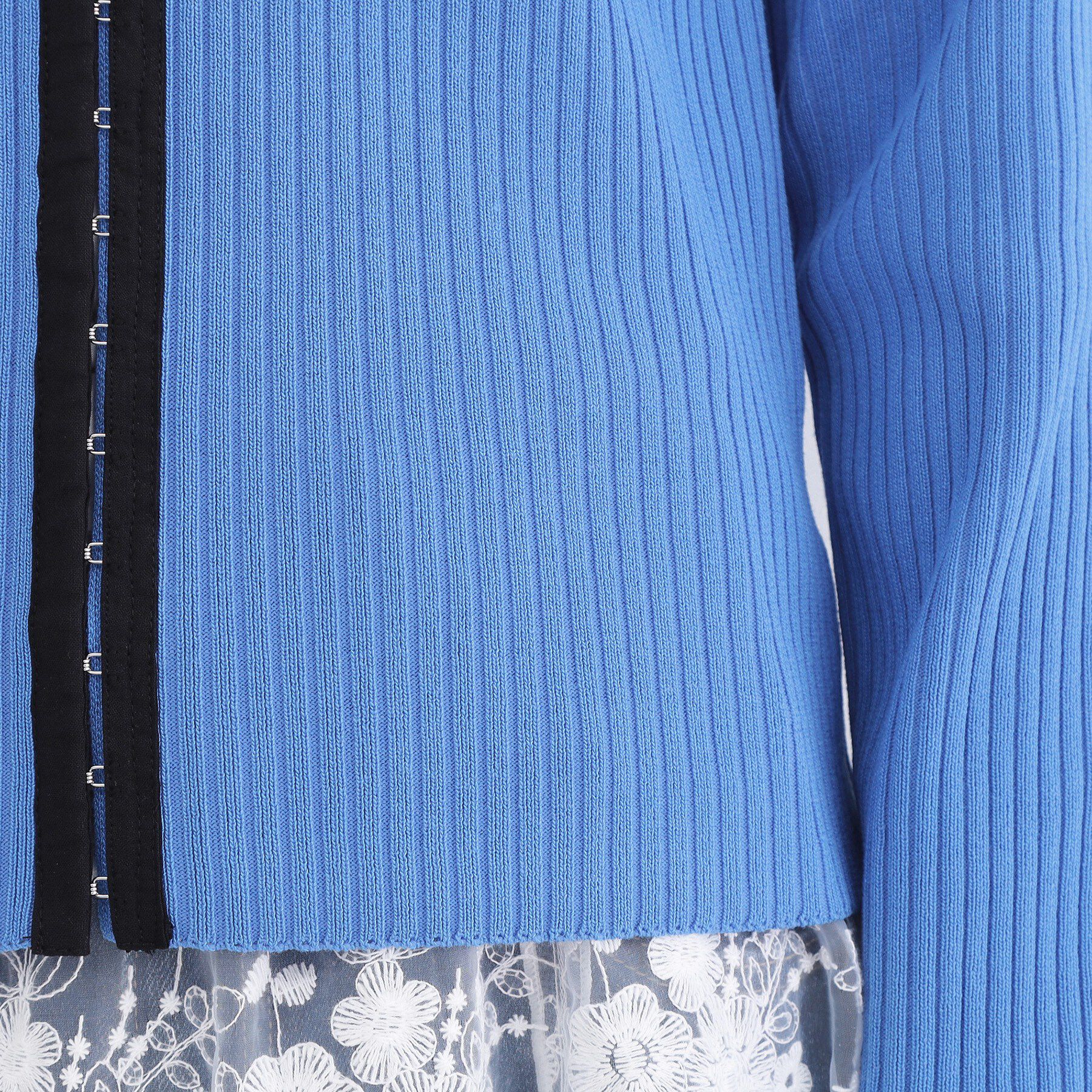 OPAQUE.CLIP「ポロ衿ホック使いリブニットカーディガン【洗濯機OK】」|カーディガン|