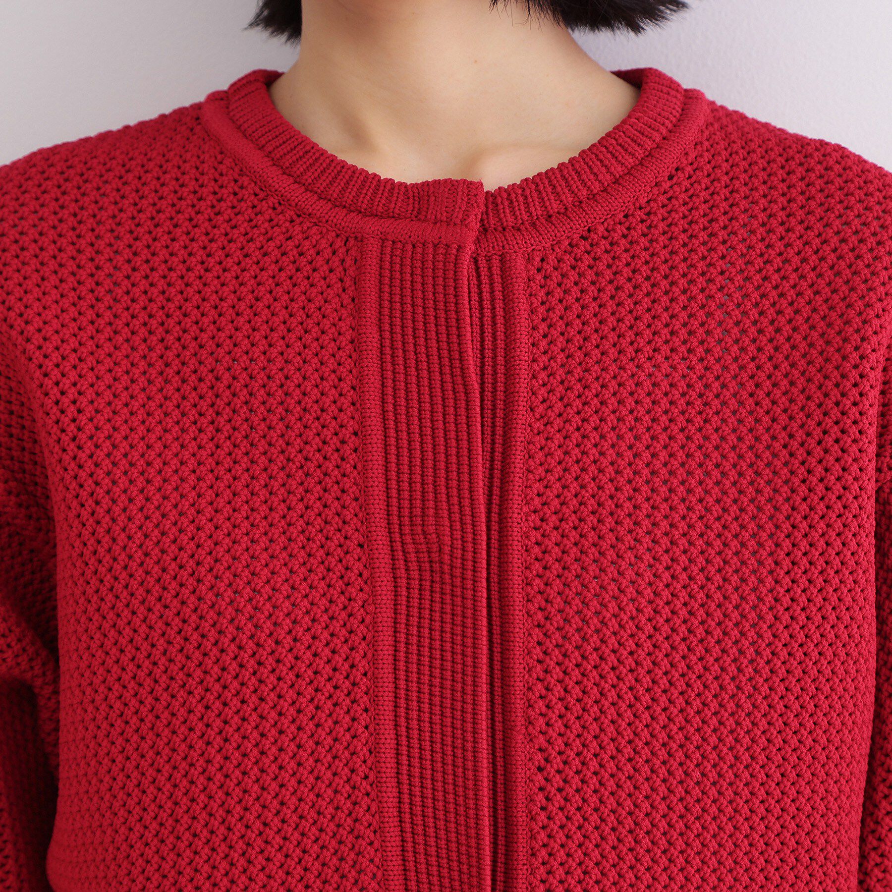 OPAQUE.CLIP「メッシュニットカーディガン【洗濯機OK】」|カーディガン|