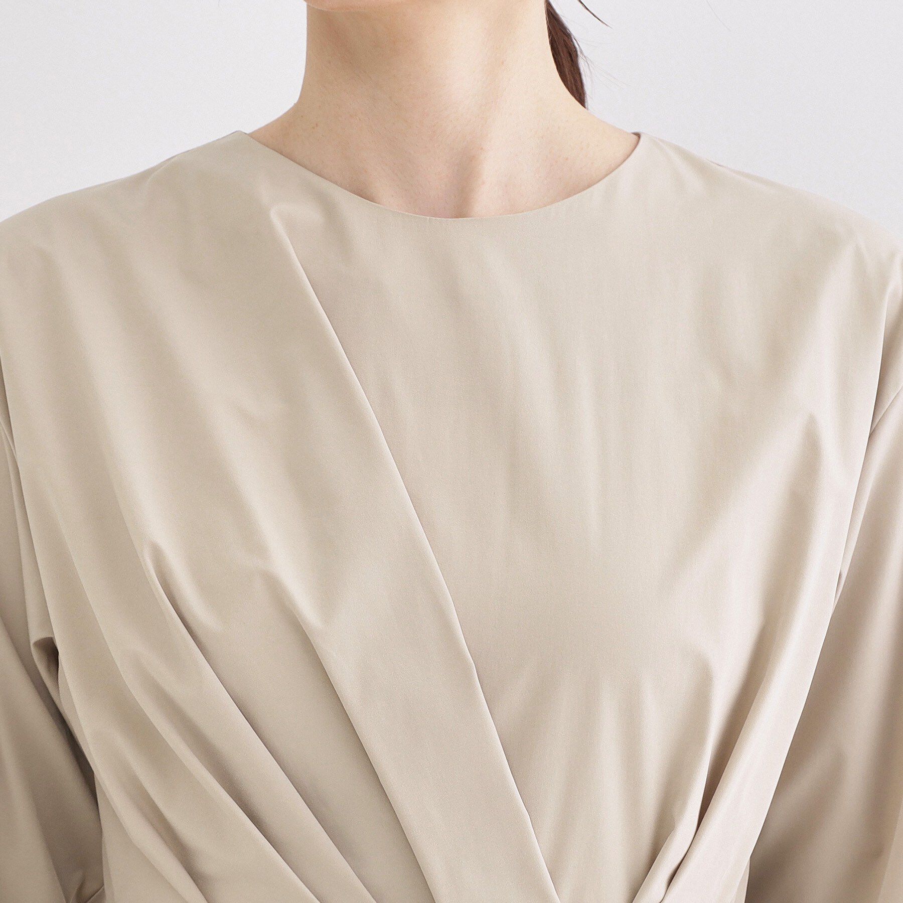 OPAQUE.CLIP「カシュクール風デザインワンピース【洗濯機OK】」|ワンピース|