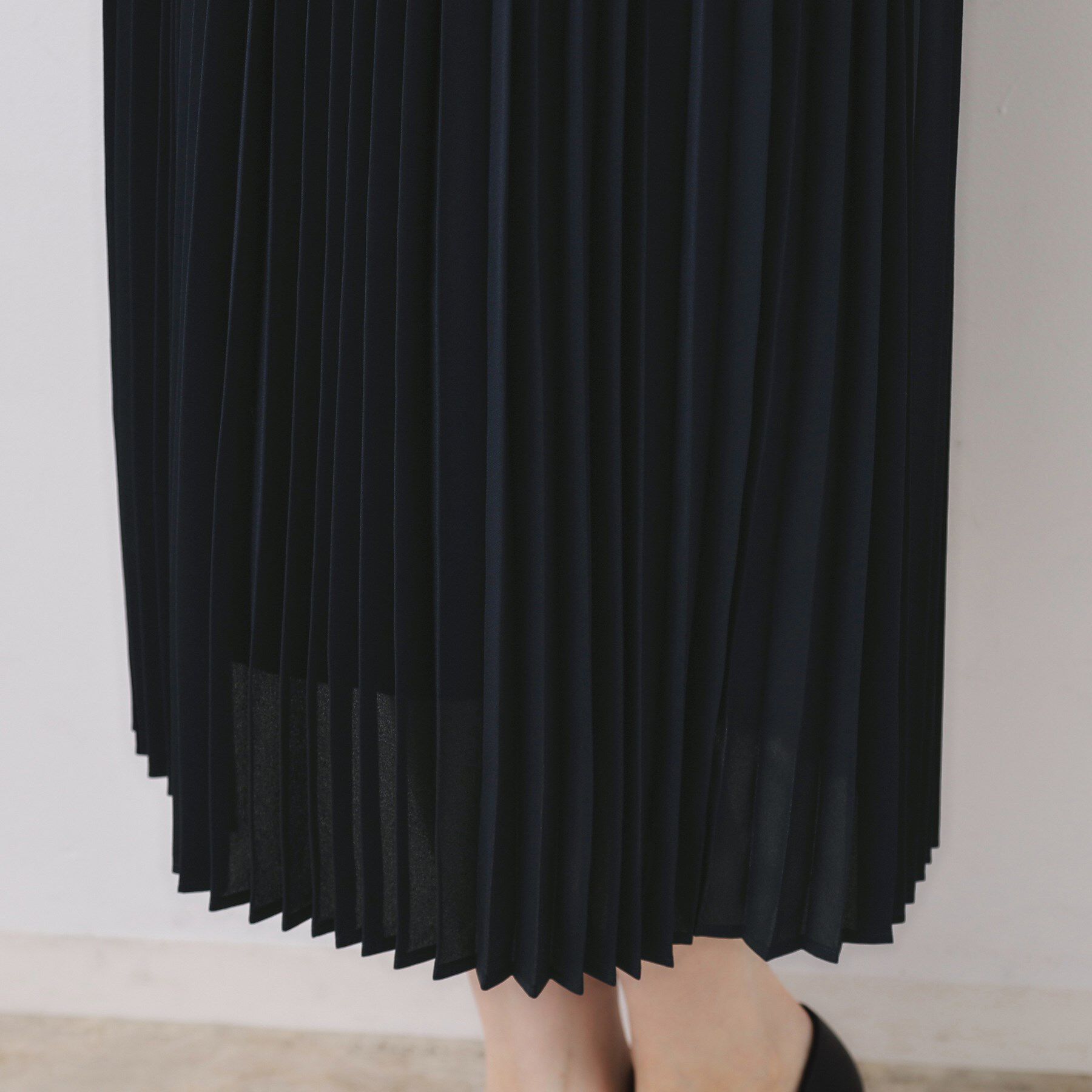 Couture broach「【ハレの日・通勤】配色シフォンプリーツ ワンピース」|ワンピース|