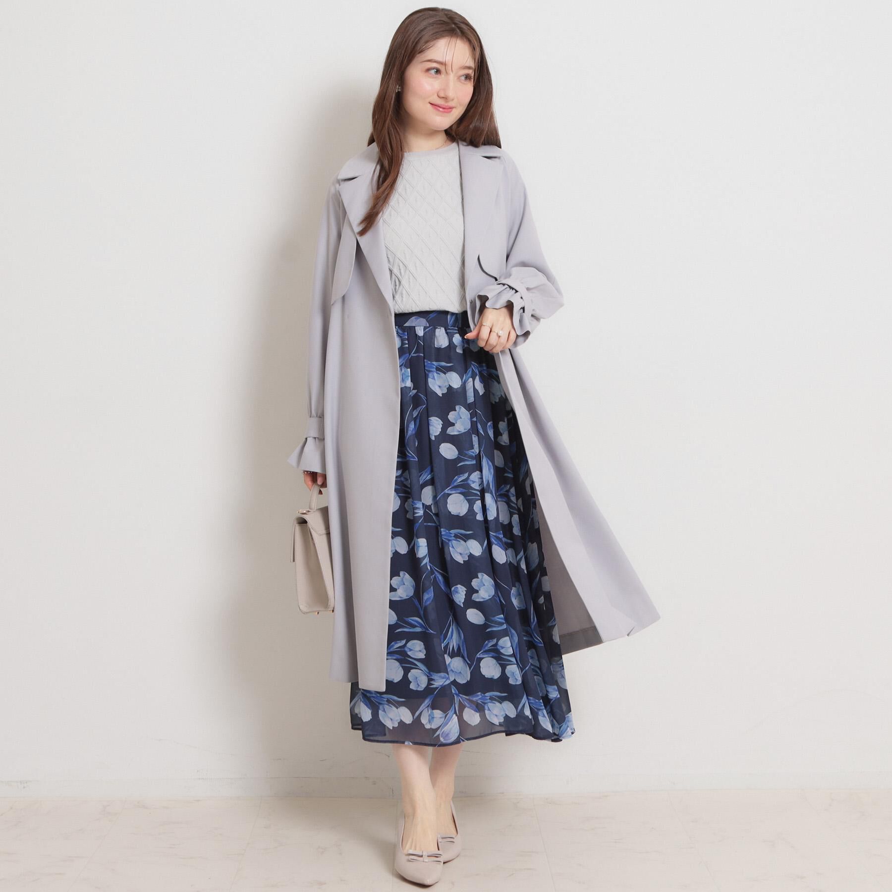 Couture broach「【撥水・ハレの日・通勤】ロングトレンチコート」|トレンチコート|