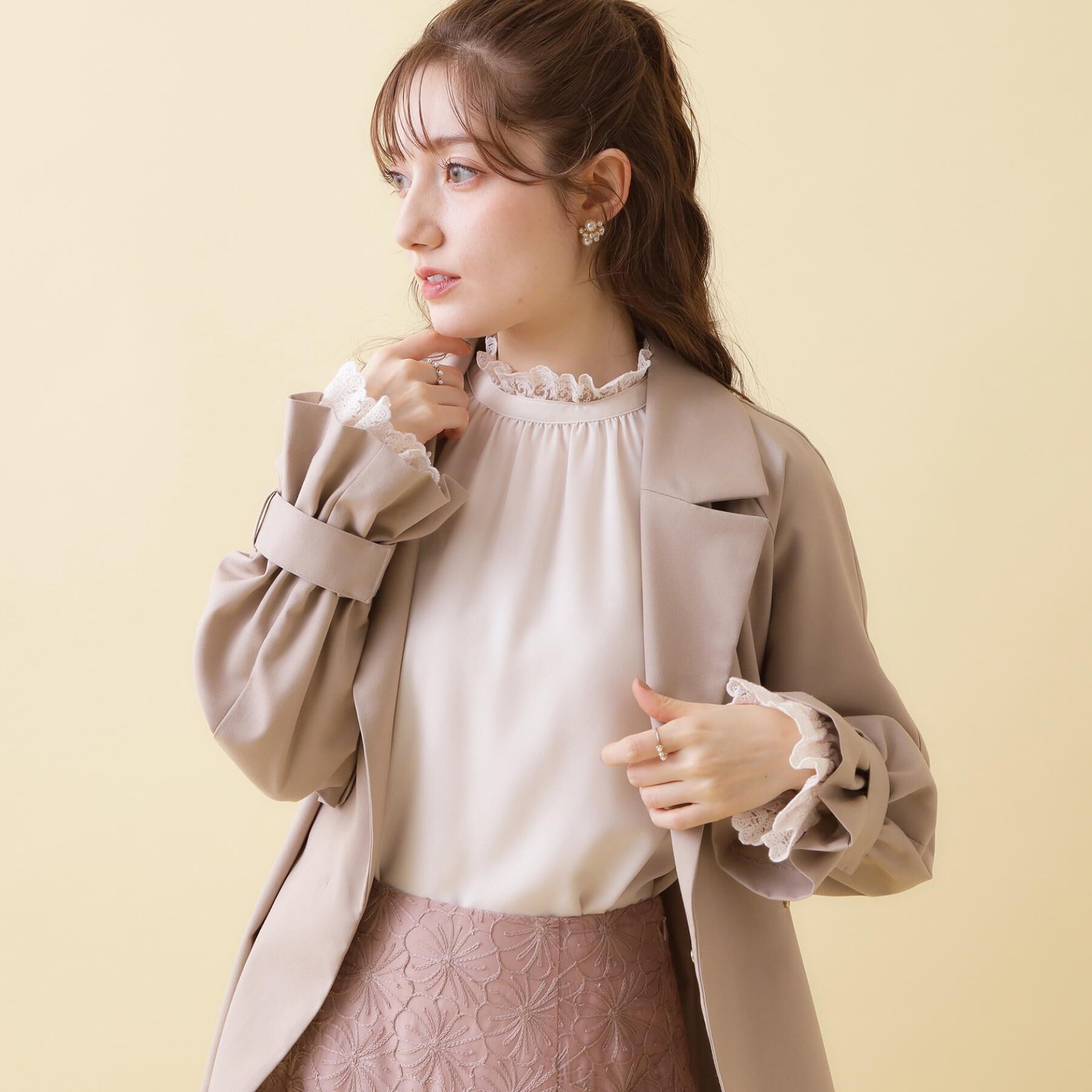 Couture broach「【撥水・ハレの日・通勤】ロングトレンチコート」|トレンチコート|