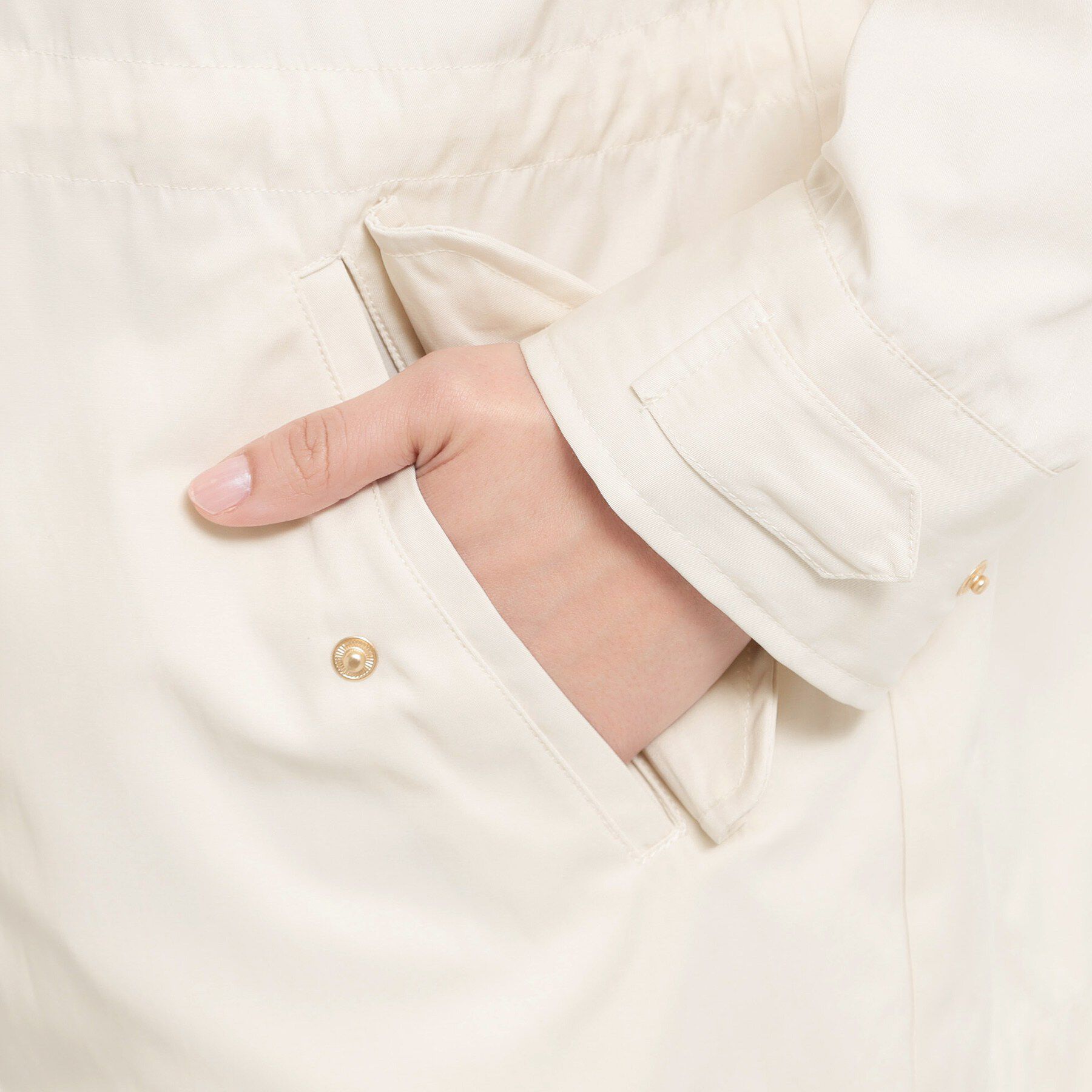 THE SHOP TK「【ウエスト調節可能ですっきり見え】フーデットブルゾン/洗える」|ブルゾン・スタジャン|