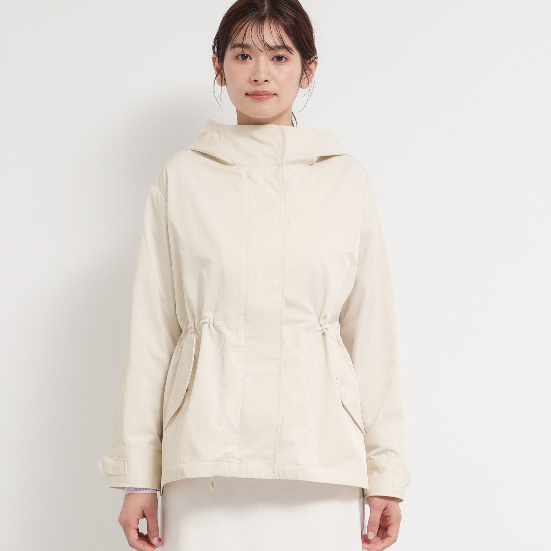 THE SHOP TK「【ウエスト調節可能ですっきり見え】フーデットブルゾン/洗える」|ブルゾン・スタジャン|