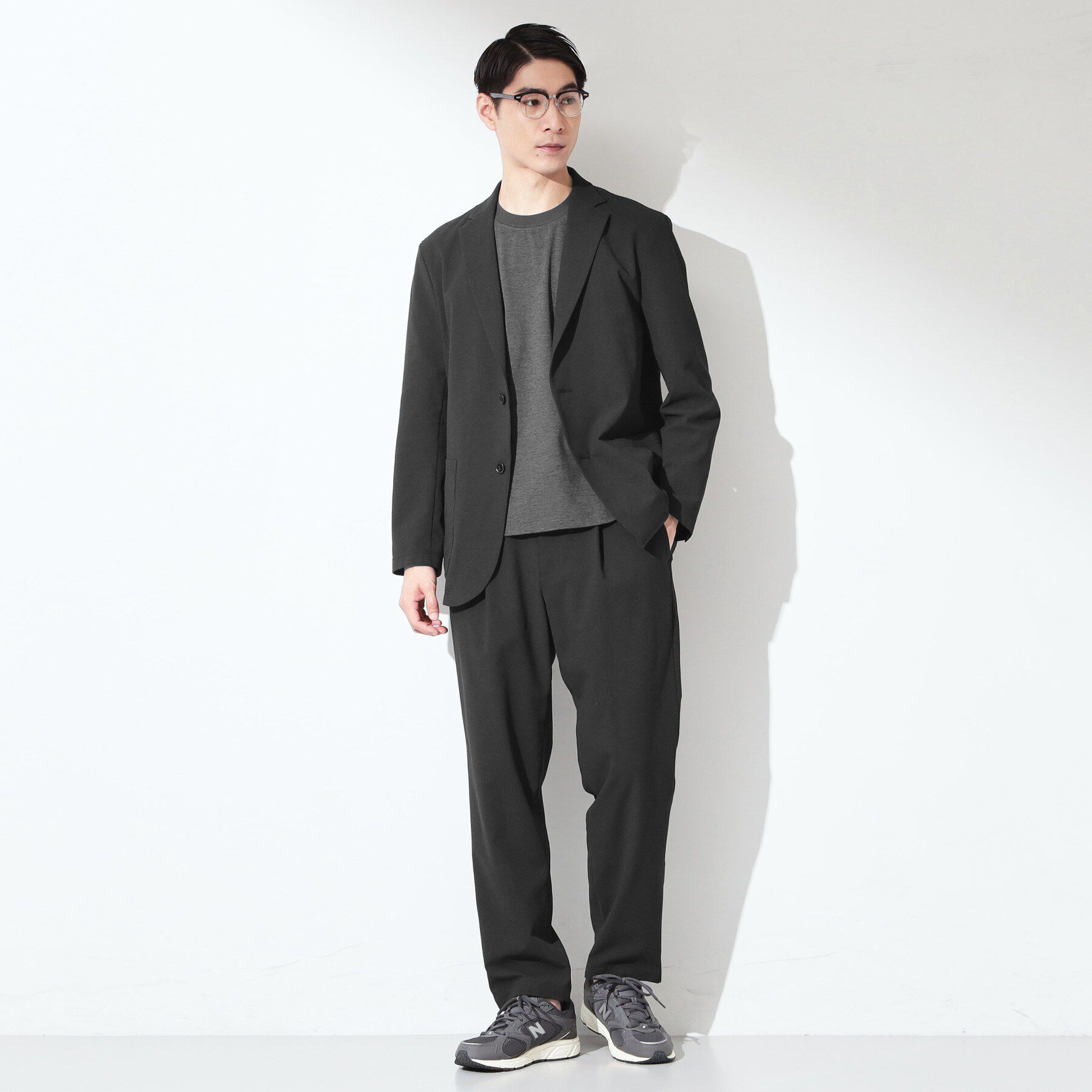 THE SHOP TK「マイクロ シアサッカー ジャケット 洗濯機OK／セットアップ可」|テーラードジャケット|