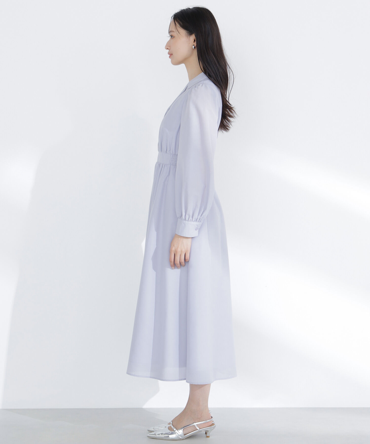  「フロントボタン開襟ワンピース」|ワンピース|