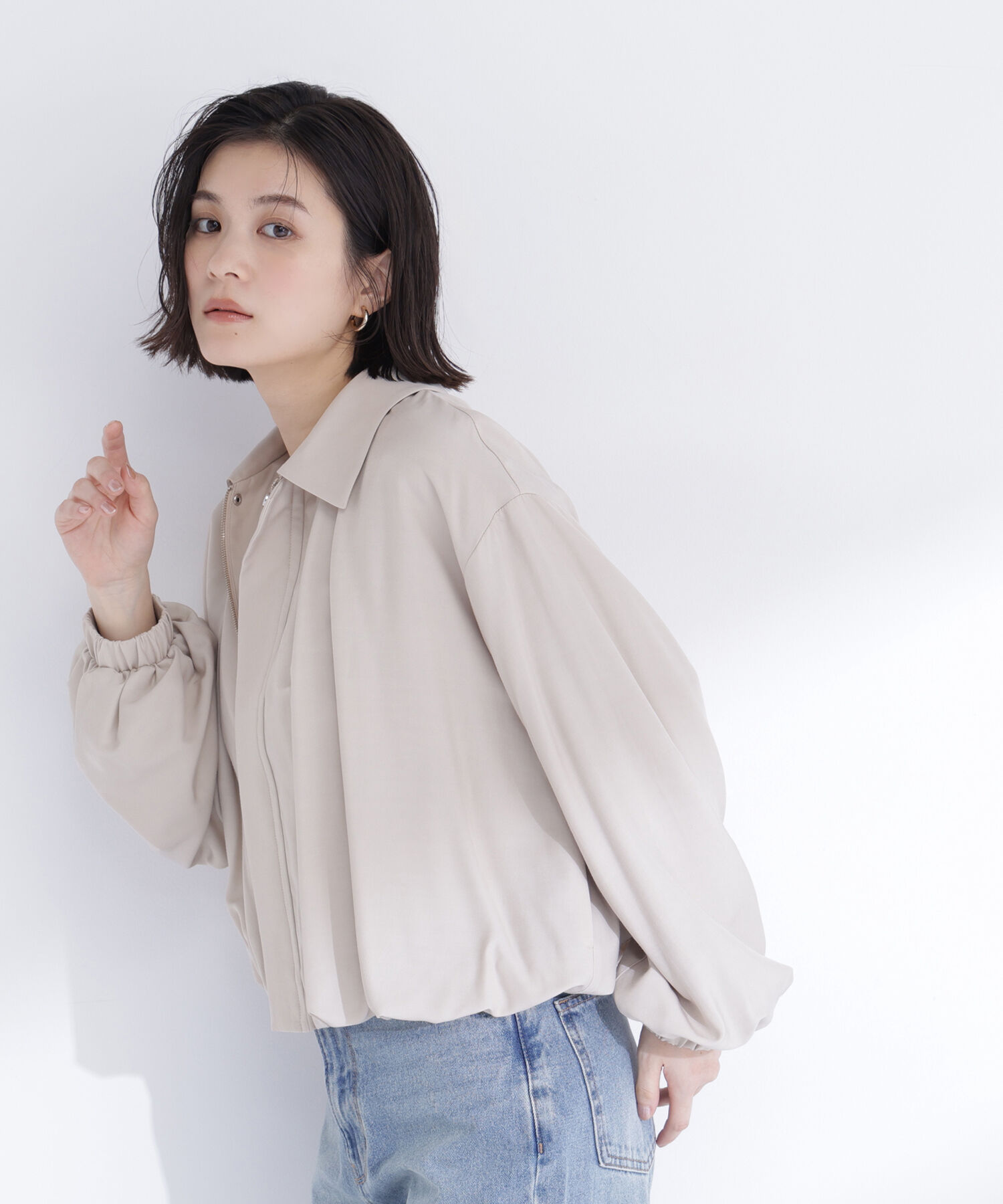  「ステンカラーバルーンブルゾン」|ブルゾン・スタジャン|