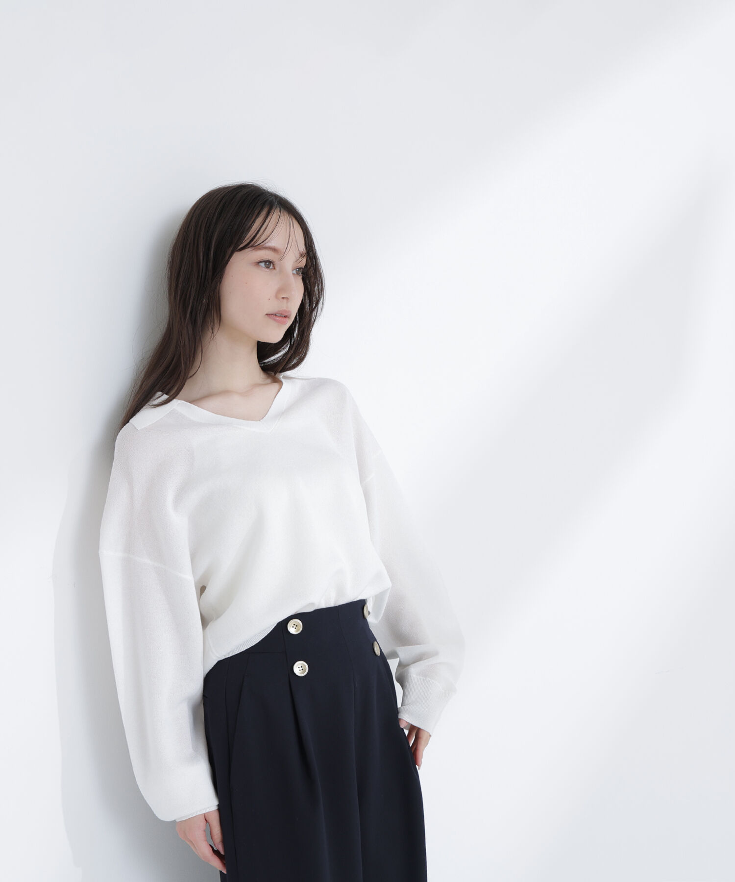  「スキッパーフォルムニット」|ニット・セーター|