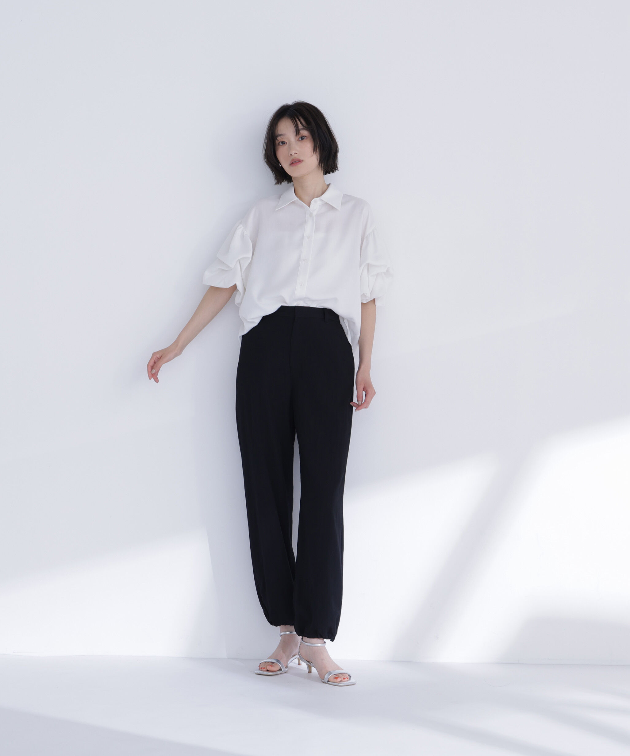  「ギャザーバルーンスリーブシャツ」|シャツ・ブラウス|