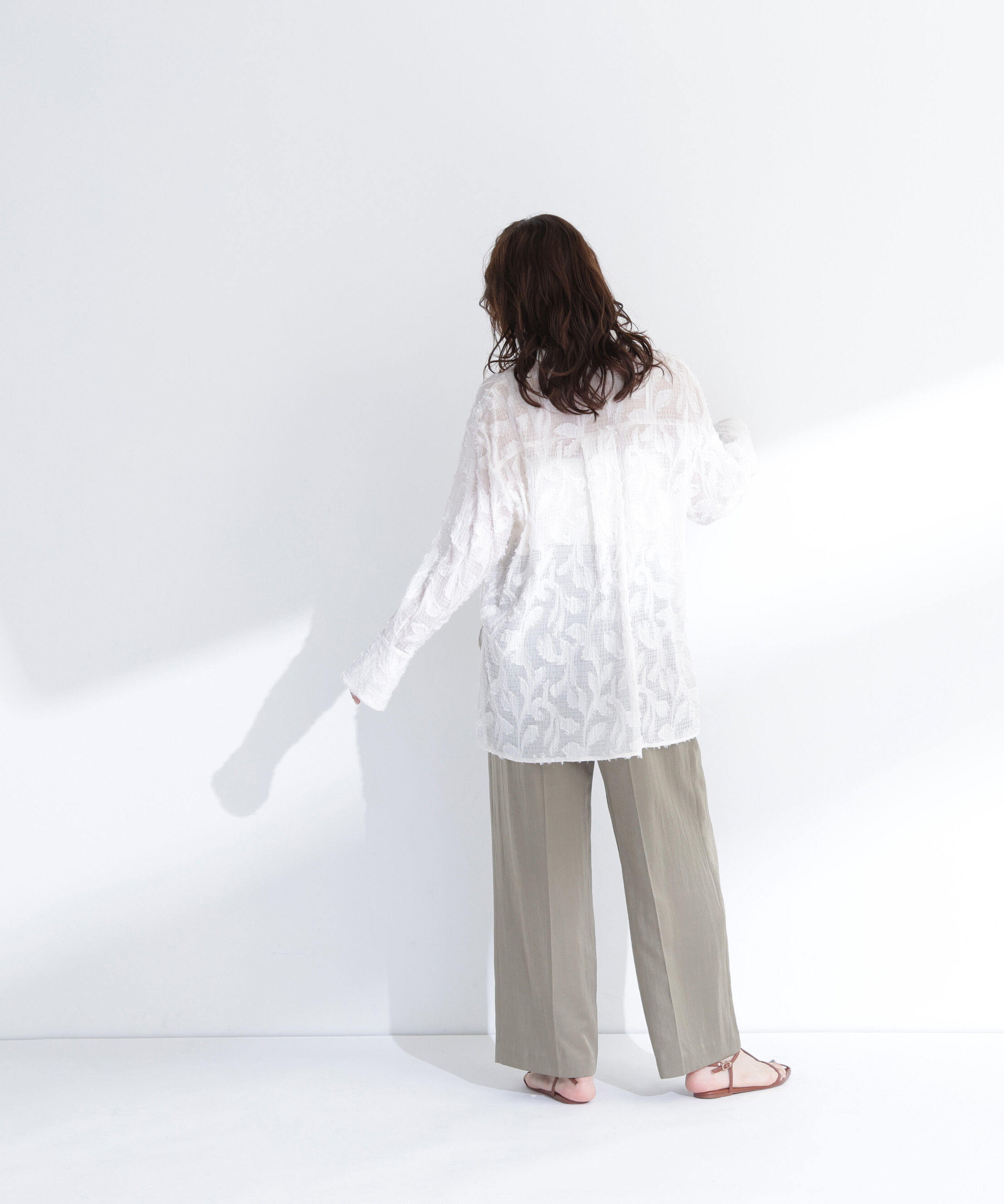  「カットジャガードシアーシャツ」|シャツ・ブラウス|