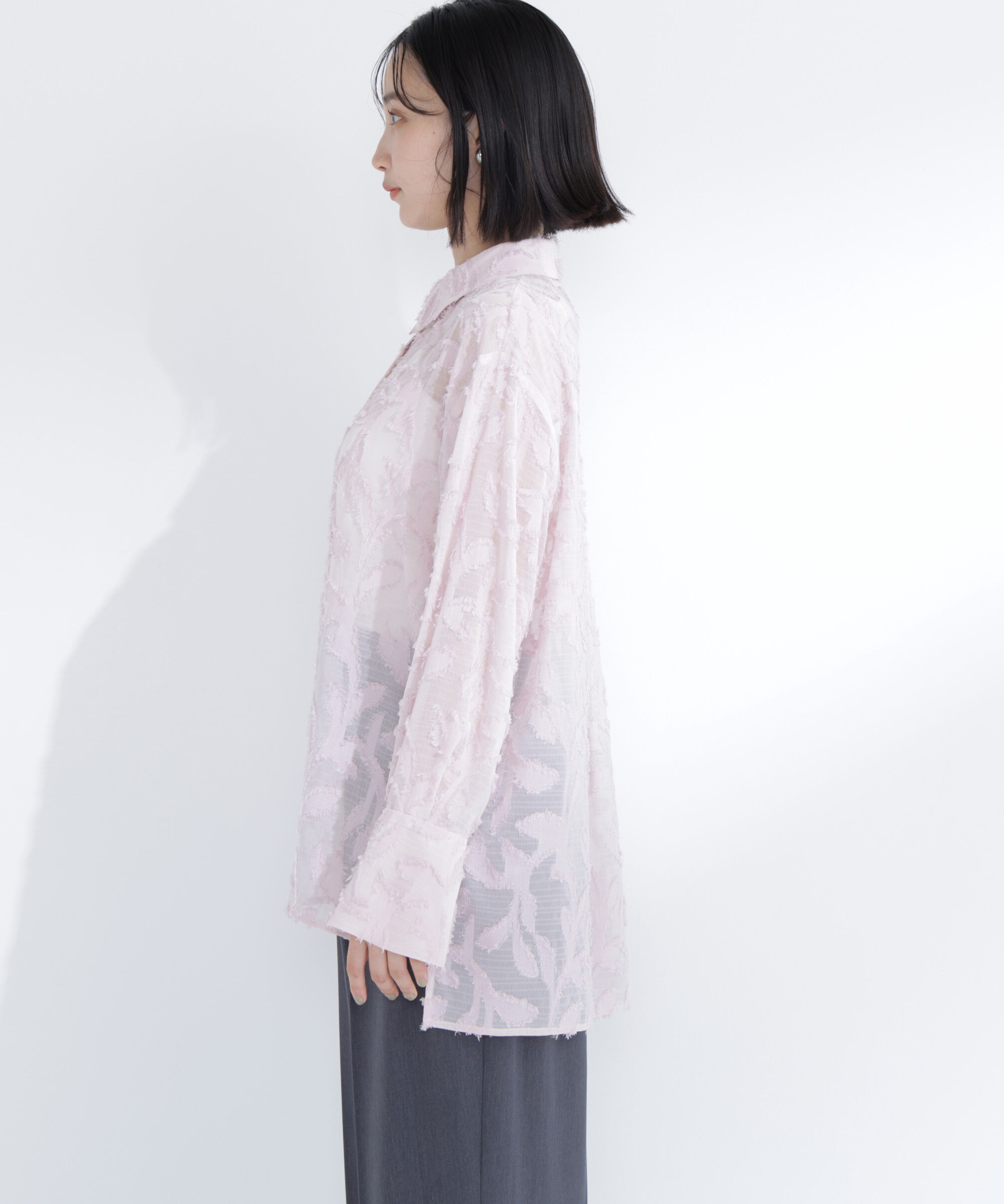  「カットジャガードシアーシャツ」|シャツ・ブラウス|