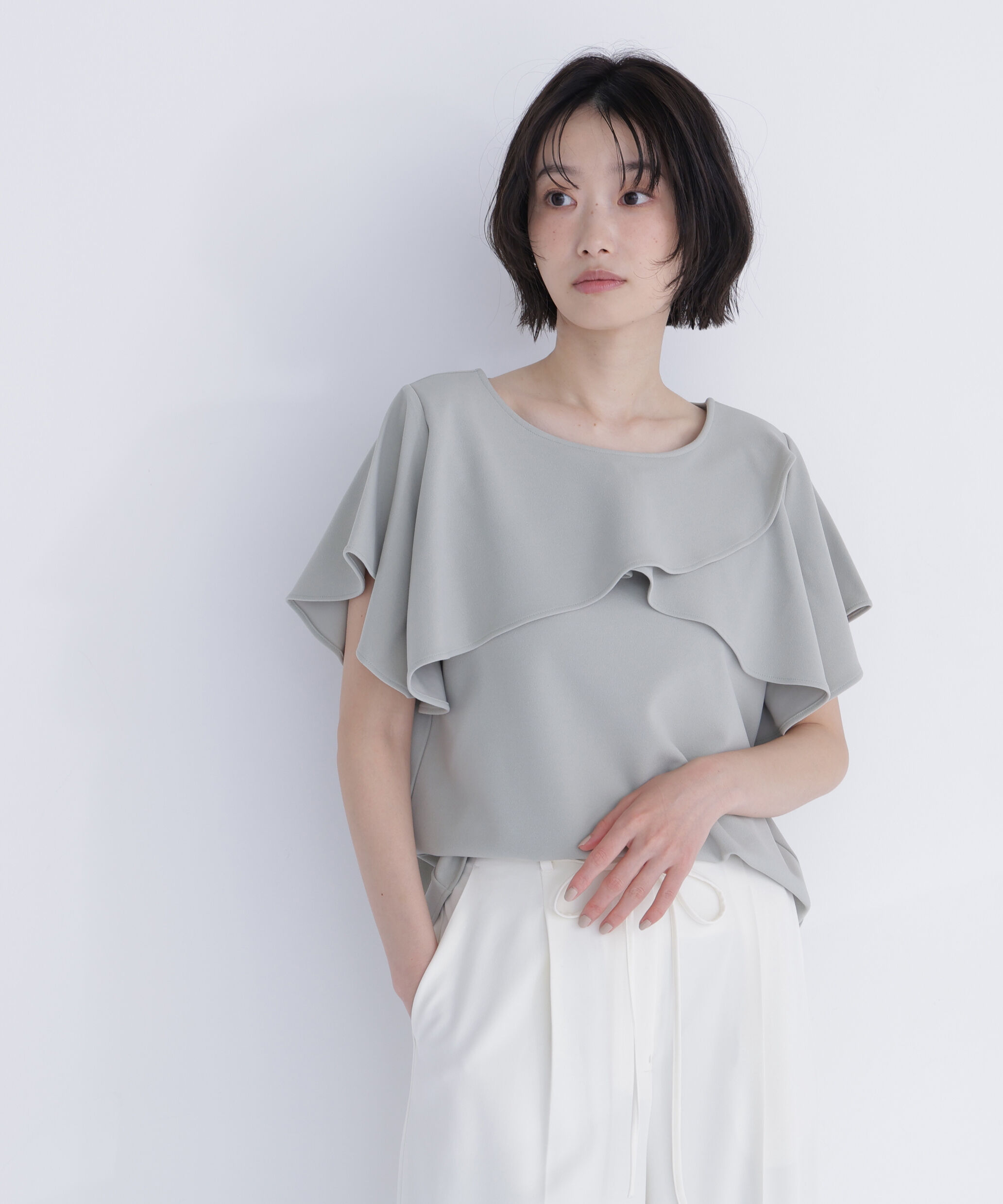  「カットジョーゼットトップス」|Tシャツ・カットソー|