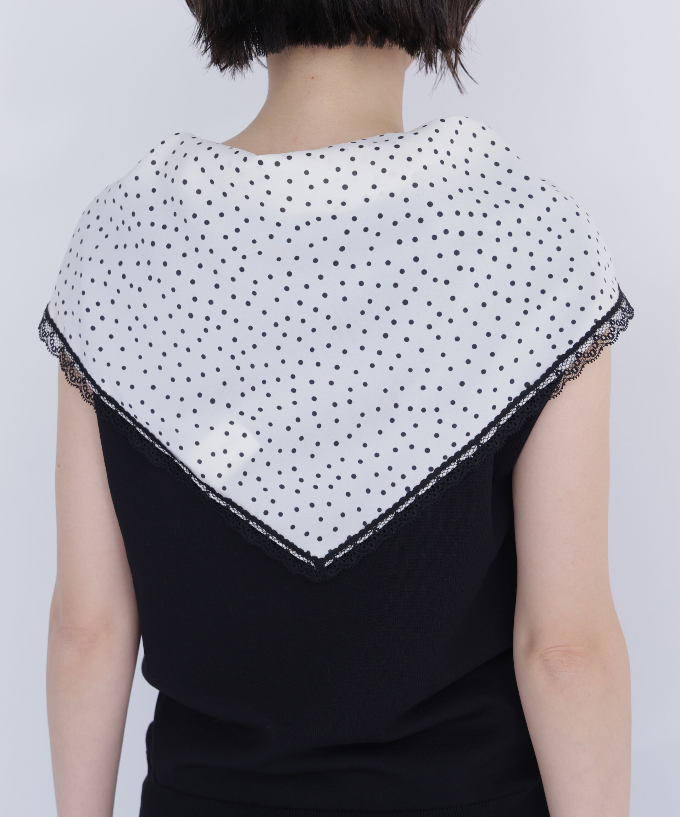  「ドットスカーフ付ニット」|ニット・セーター|