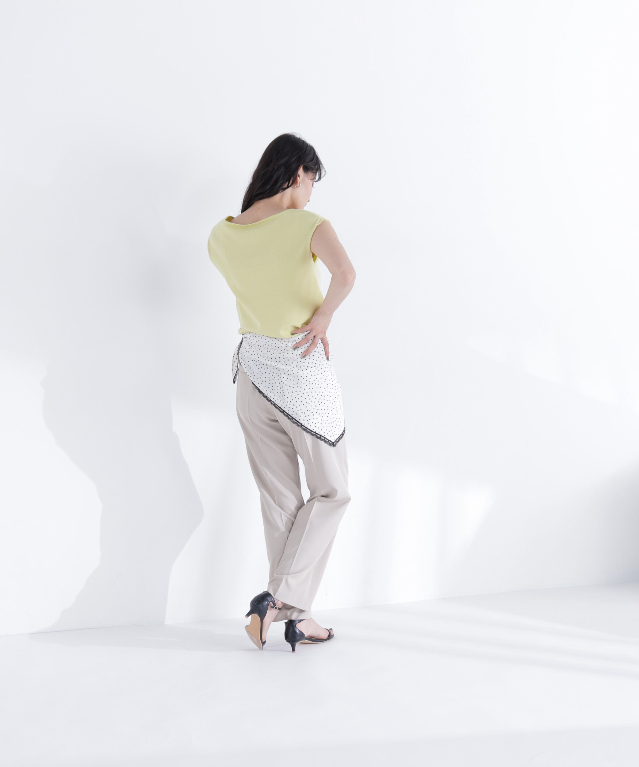  「ドットスカーフ付ニット」|ニット・セーター|