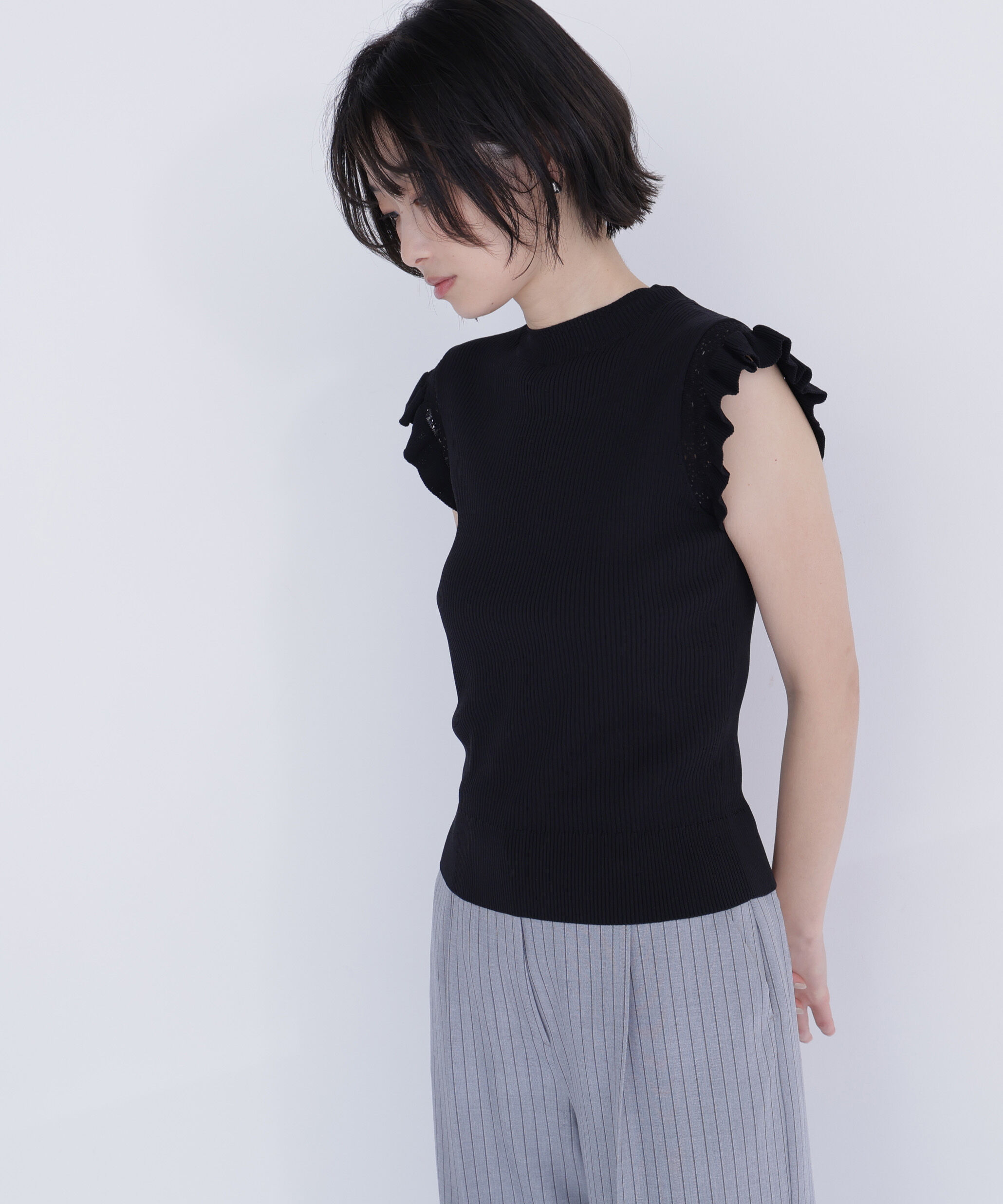  「アイレットフリルニット」|ニット・セーター|